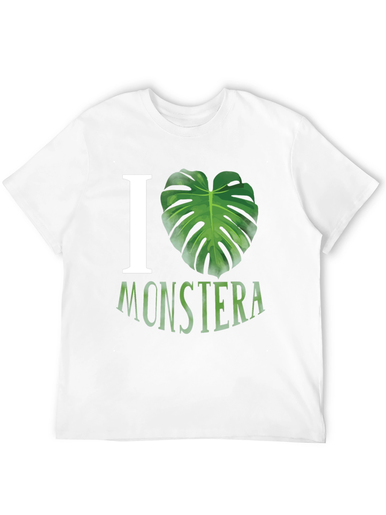 I Love Monstera Black T-Shirt Tropical Plant Tee