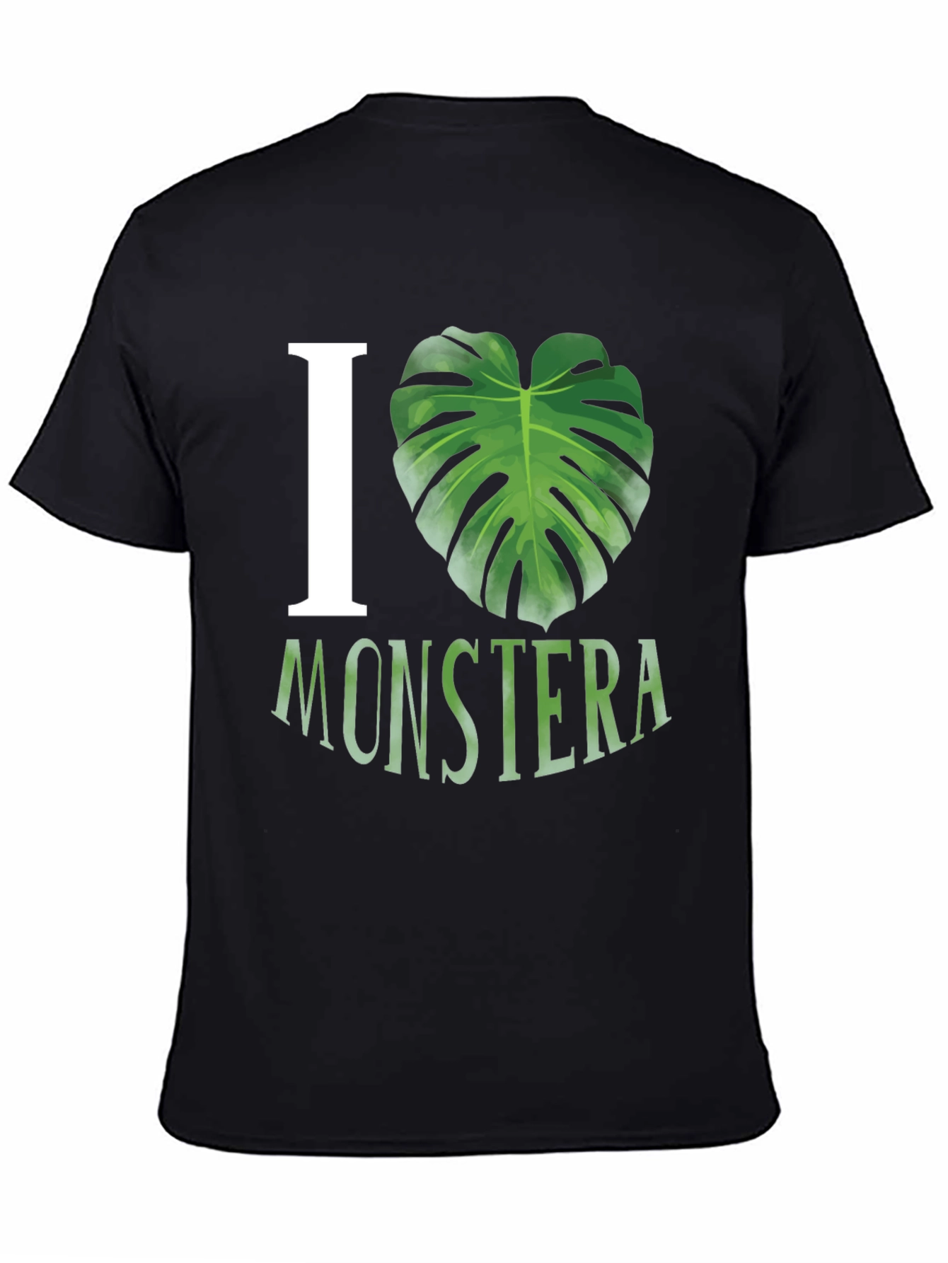 I Love Monstera Black T-Shirt Tropical Plant Tee
