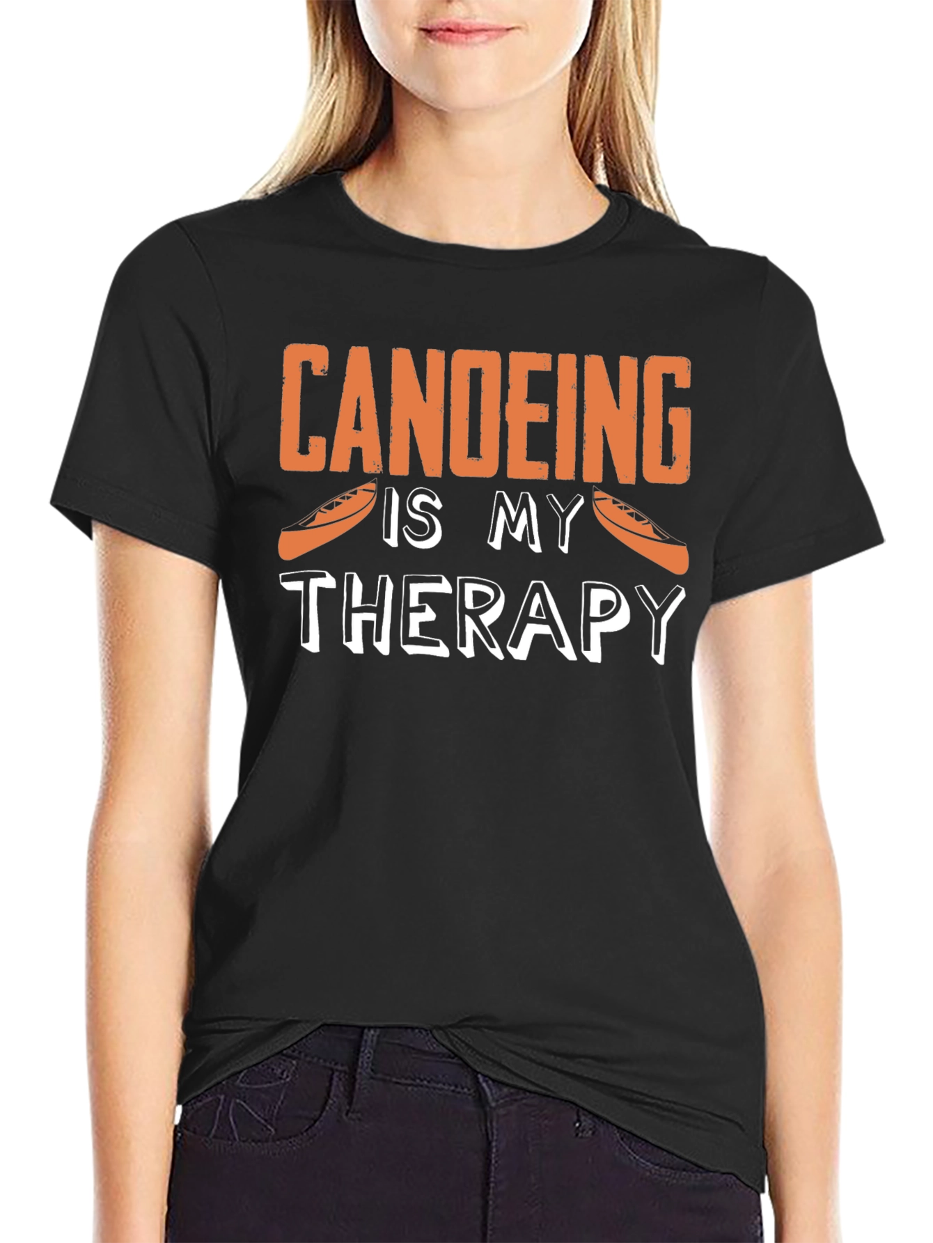 Canoeing Is My Therapy Graphic Tee