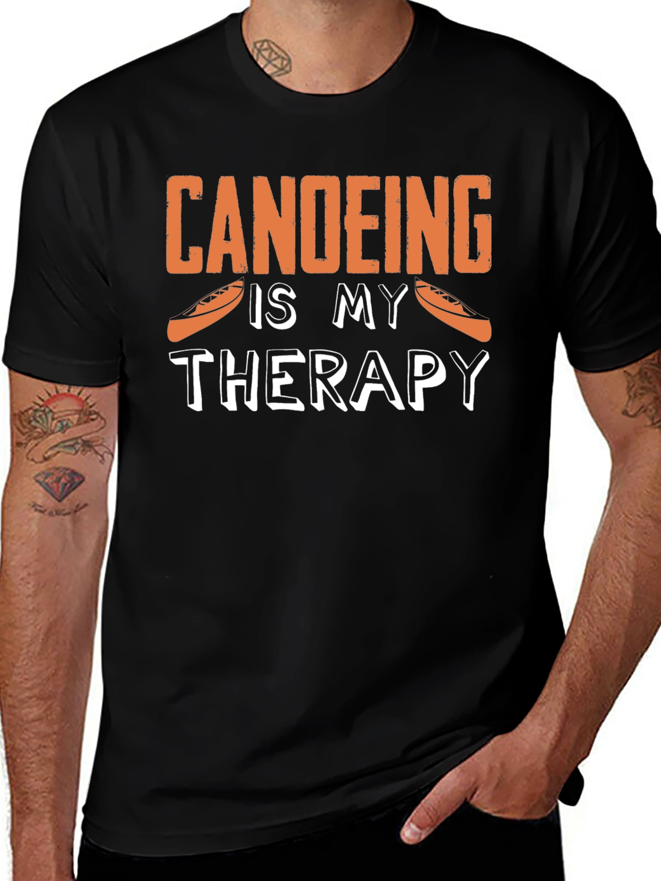 Canoeing Is My Therapy Graphic Tee