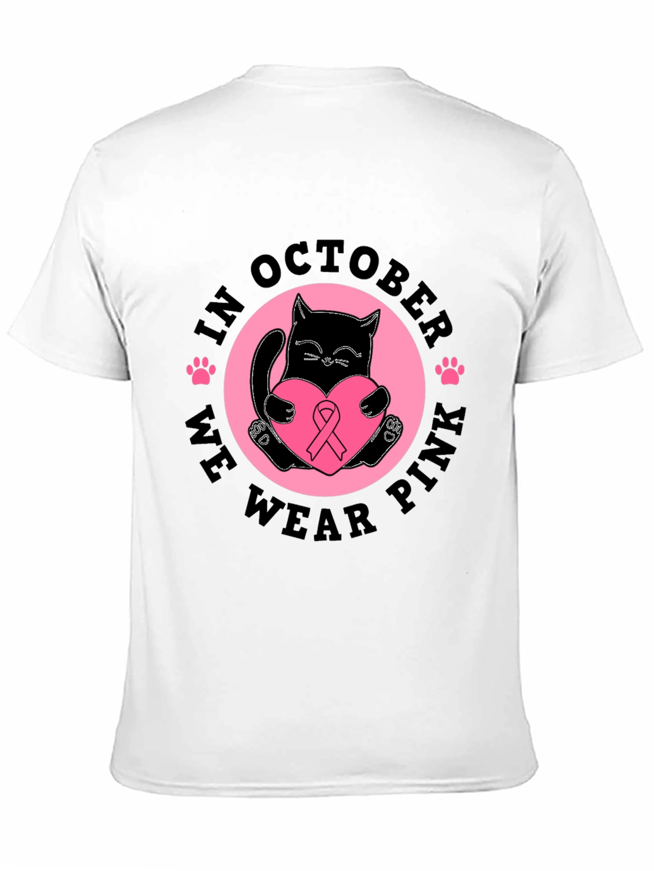 Breast Cancer Awareness Cat T-Shirt