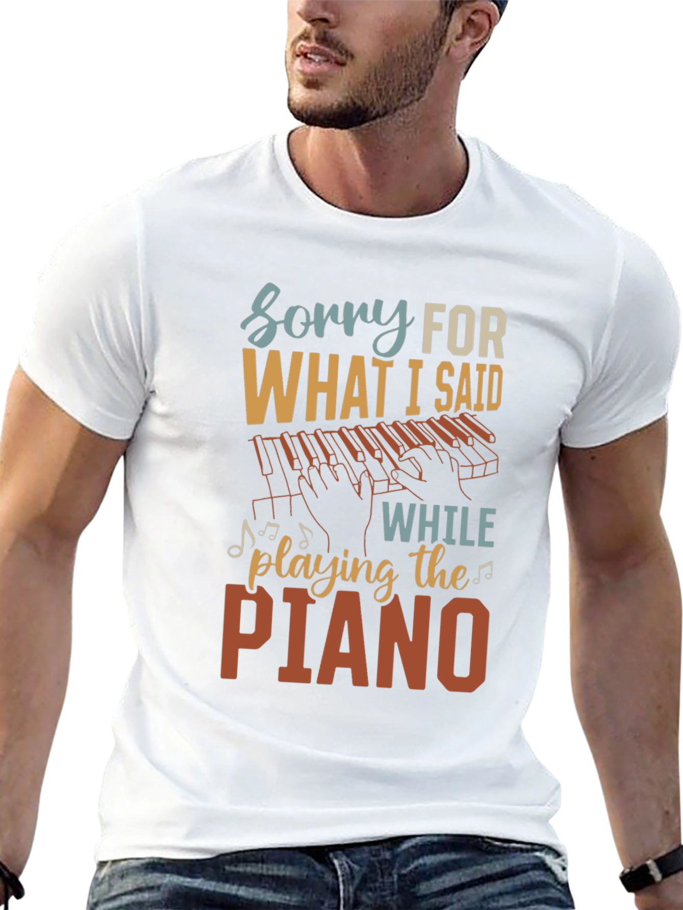 Funny Piano Player Sorry Graphic Tee