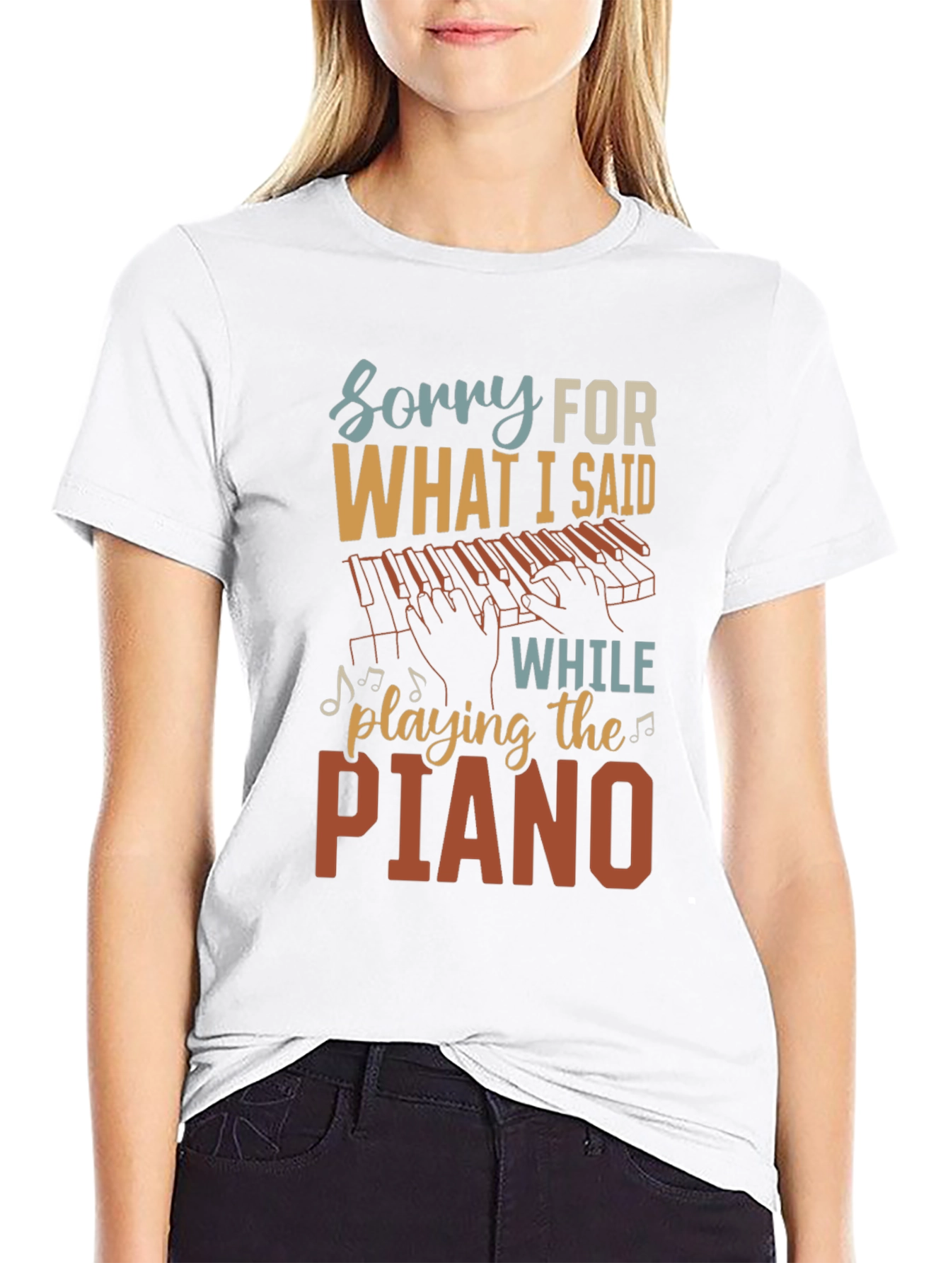 Funny Piano Player Sorry Graphic Tee