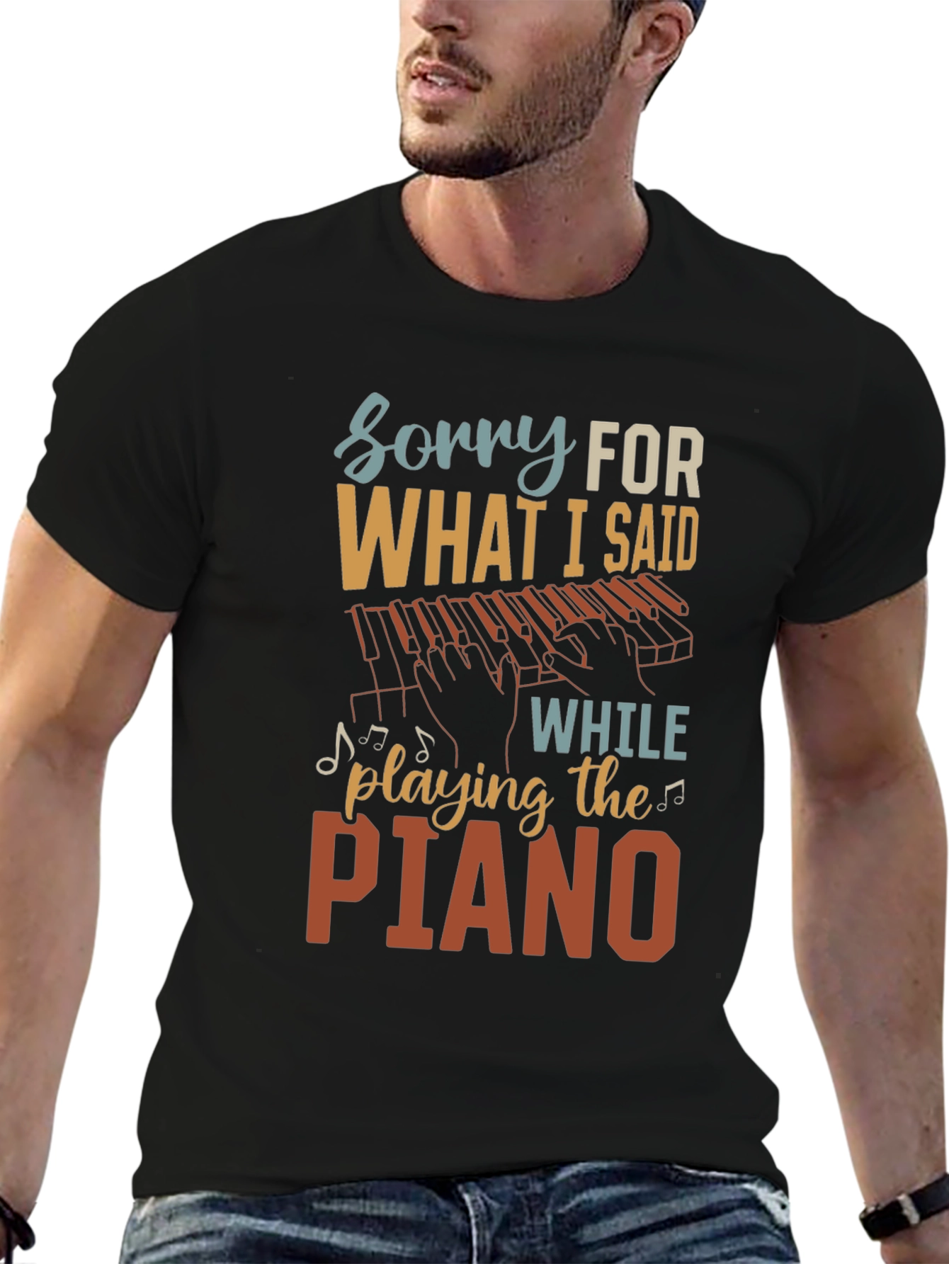 Funny Piano Player Sorry Graphic Tee