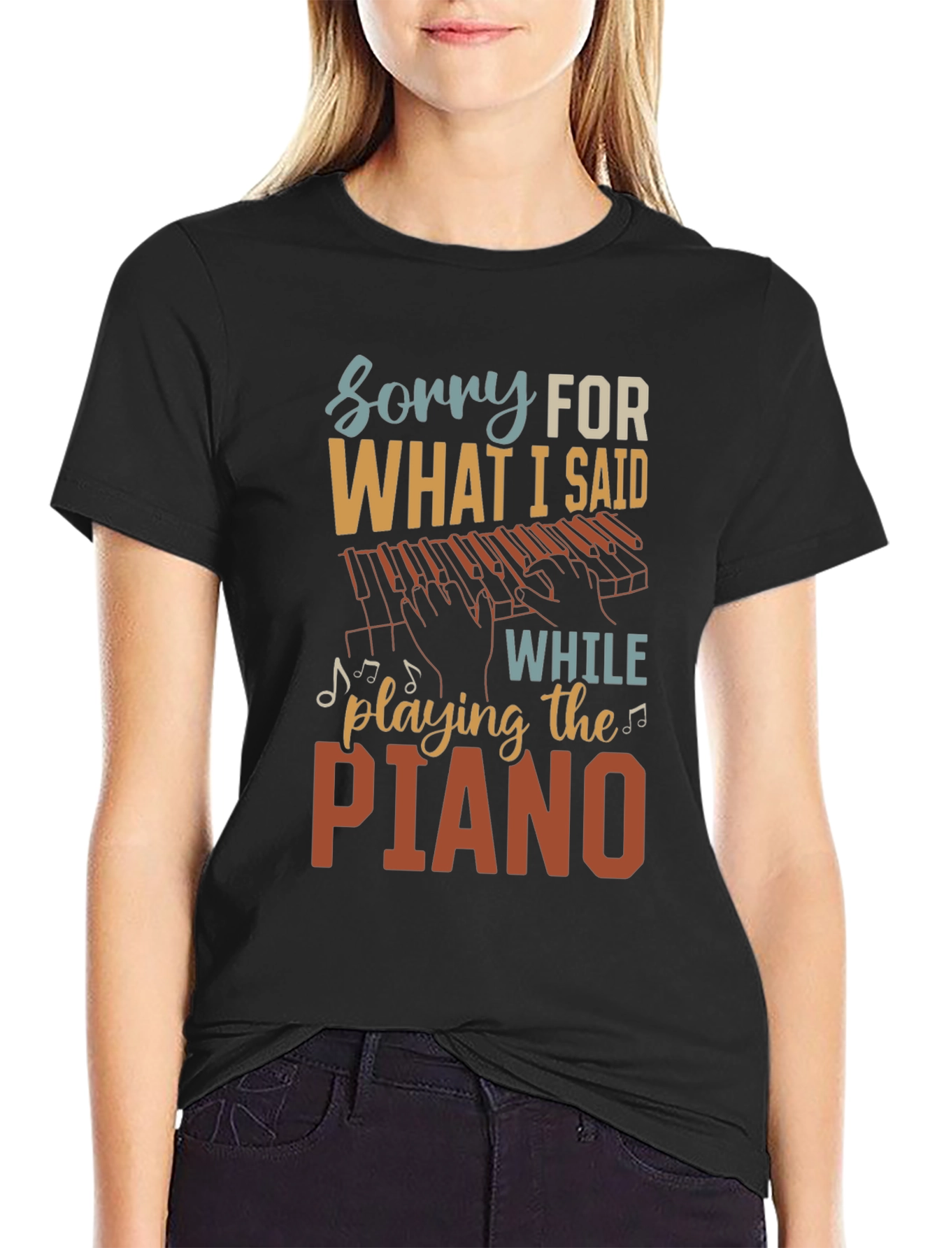 Funny Piano Player Sorry Graphic Tee
