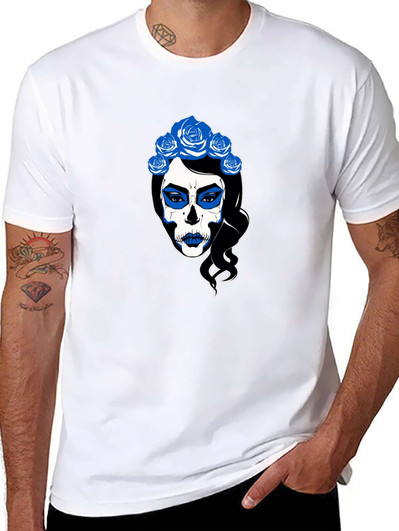 Sugar Skull Woman Black T-Shirt