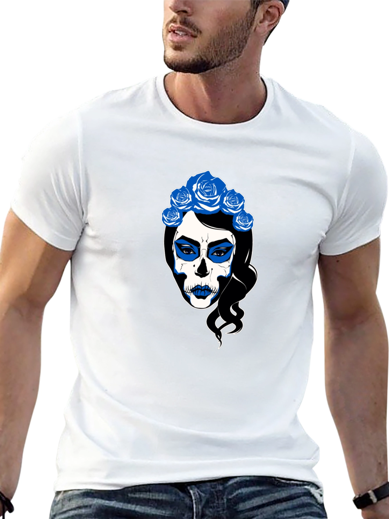 Sugar Skull Woman Black T-Shirt