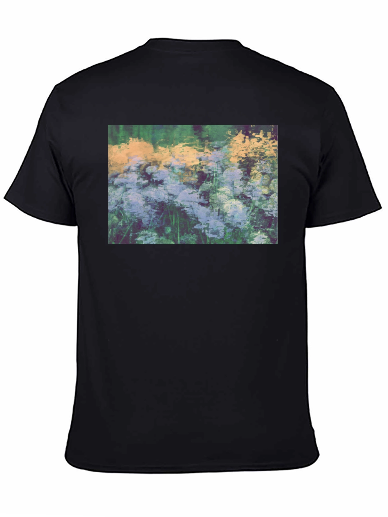 Floral Impressionist Black T-Shirt