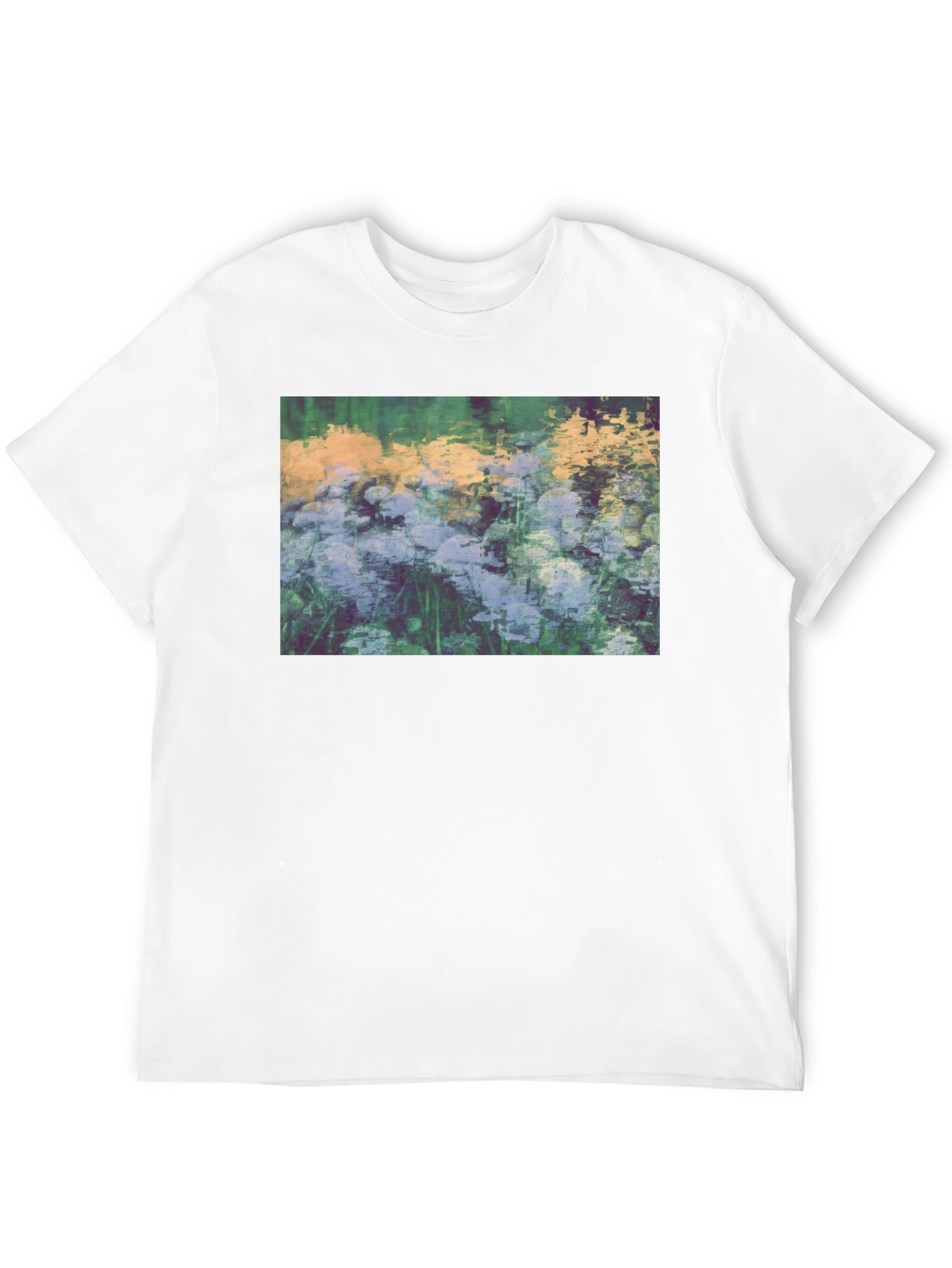 Floral Impressionist Black T-Shirt
