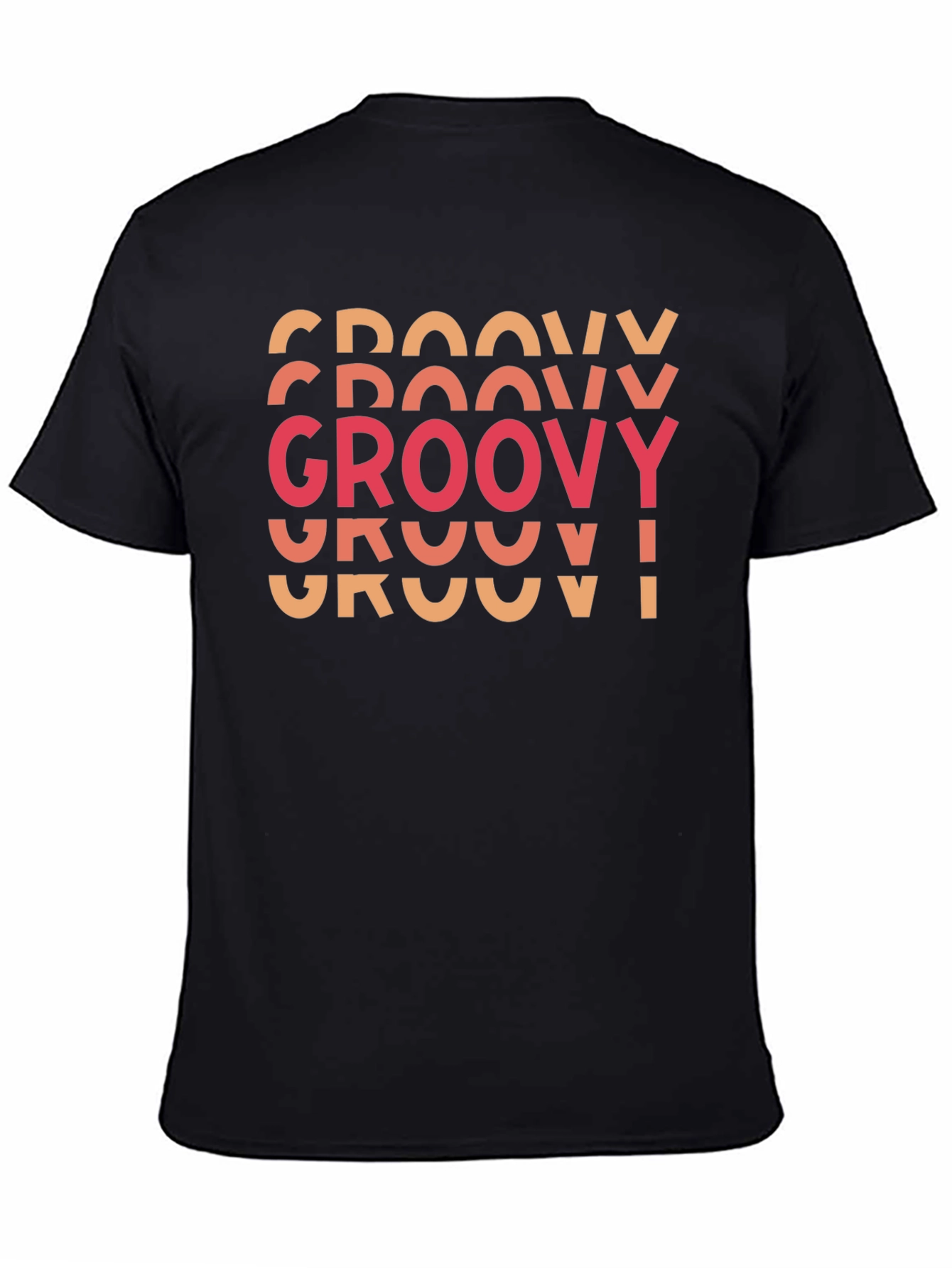 Groovy Retro Graphic Tee - Classic Black T-Shirt
