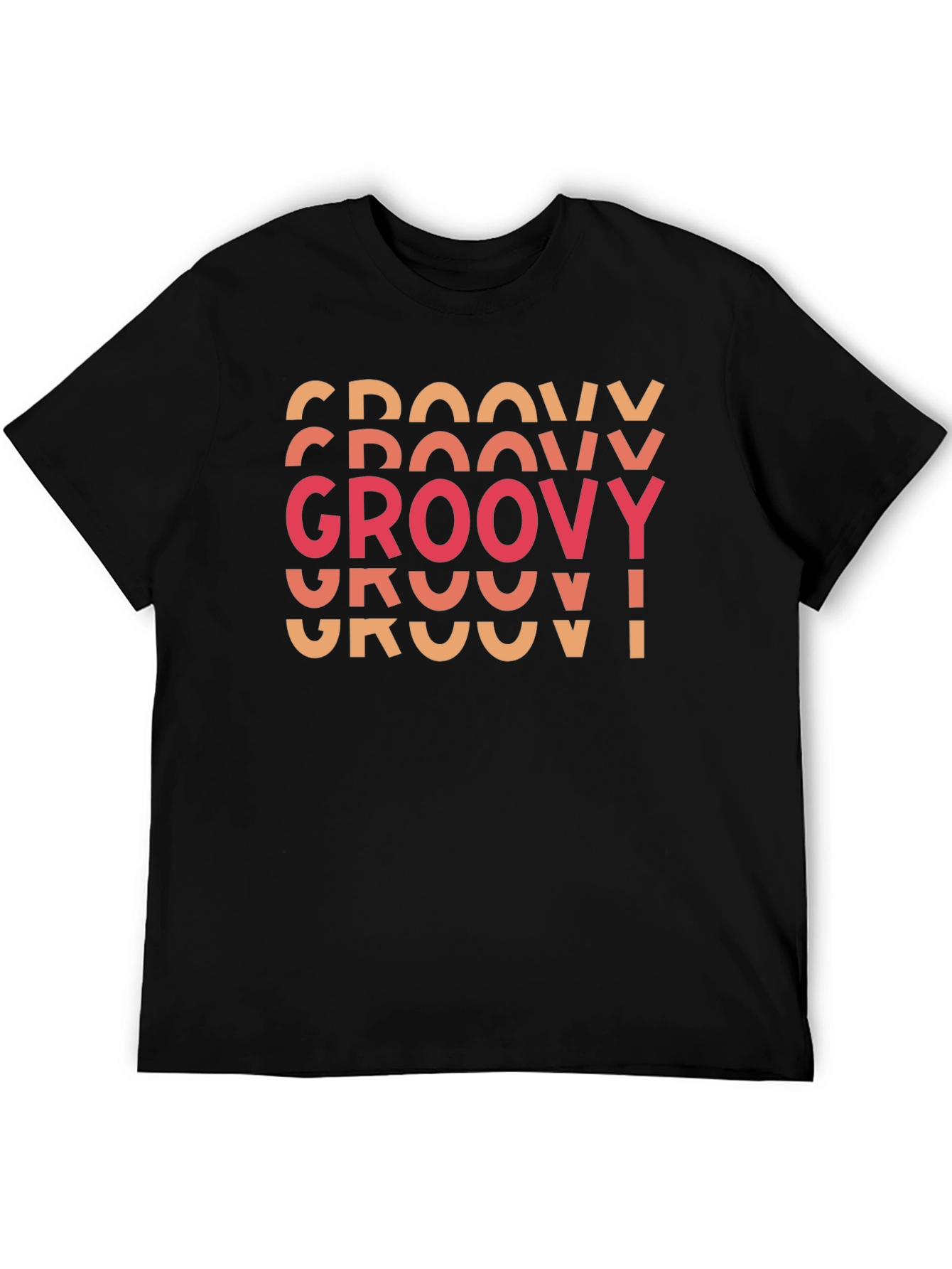 Groovy Retro Graphic Tee - Classic Black T-Shirt