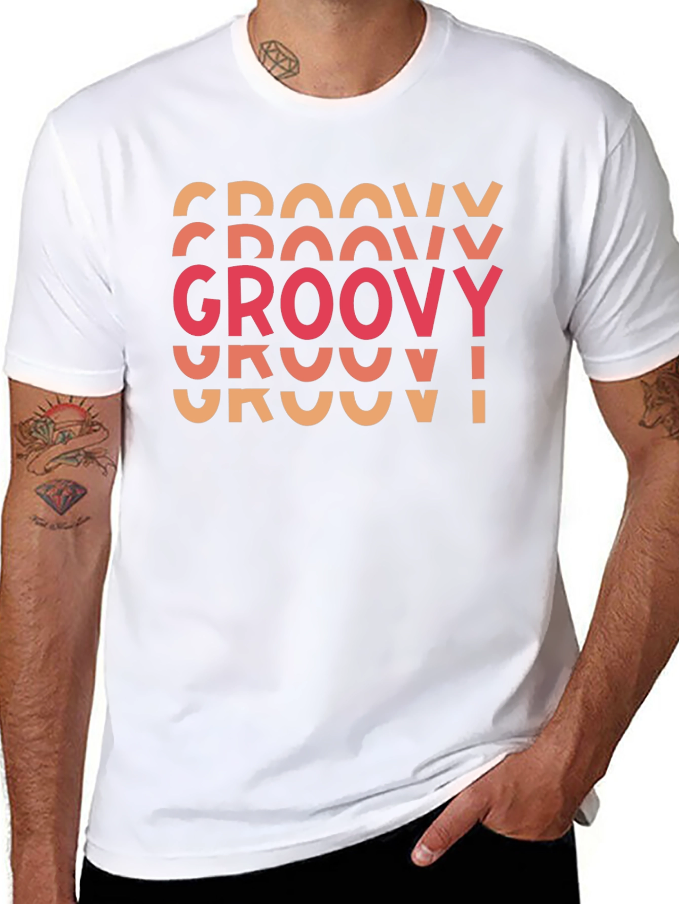 Groovy Retro Graphic Tee - Classic Black T-Shirt