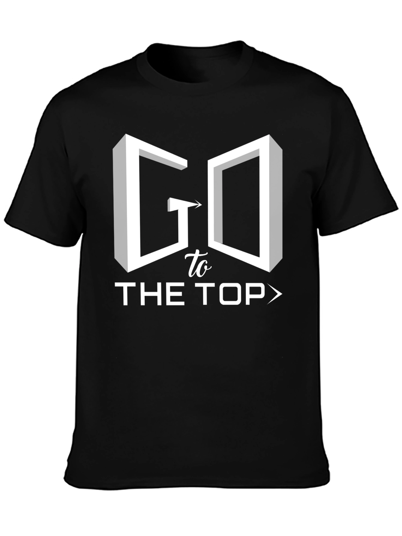 Go To The Top Black Graphic Tee