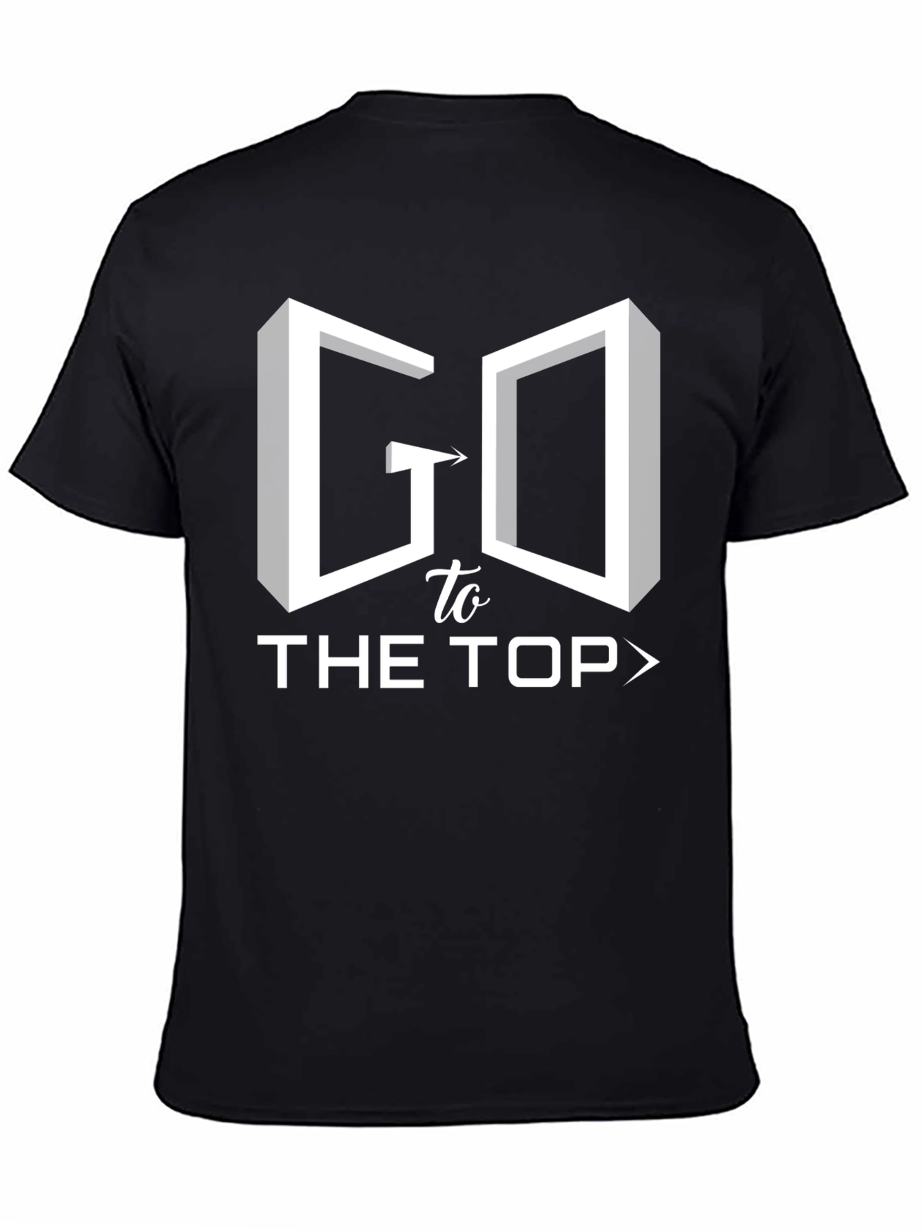 Go To The Top Black Graphic Tee