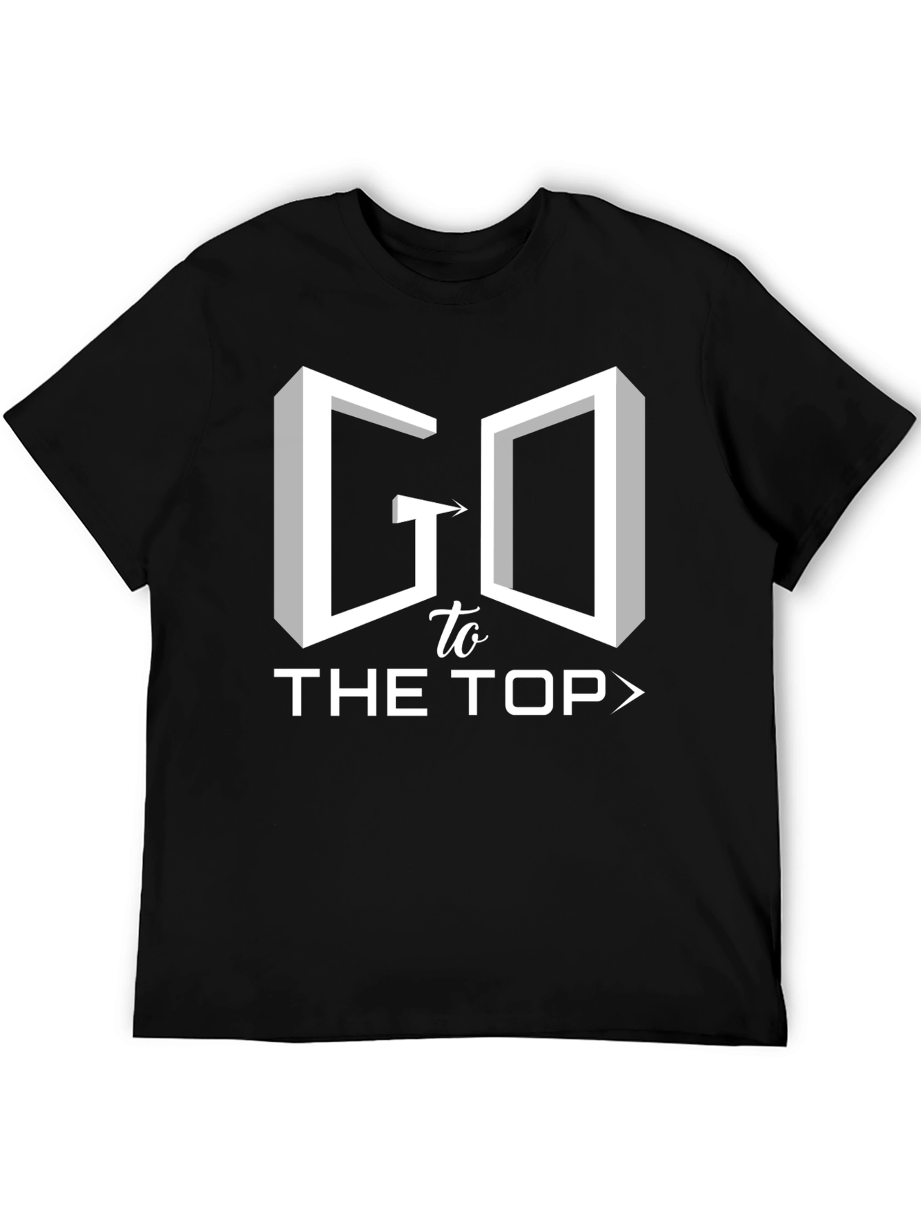 Go To The Top Black Graphic Tee