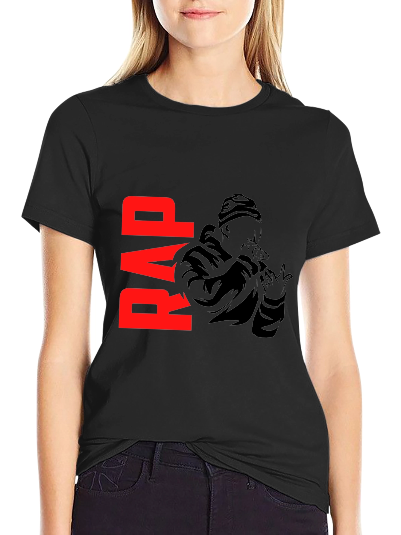 Rap Graphic Black T-Shirt