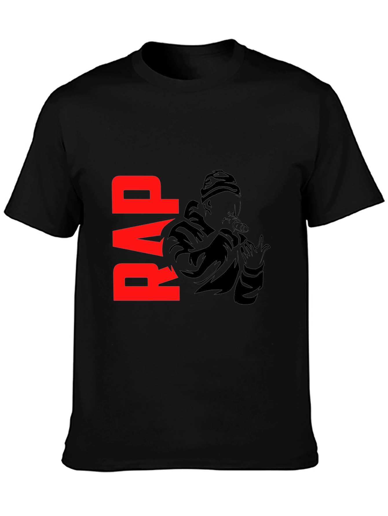 Rap Graphic Black T-Shirt