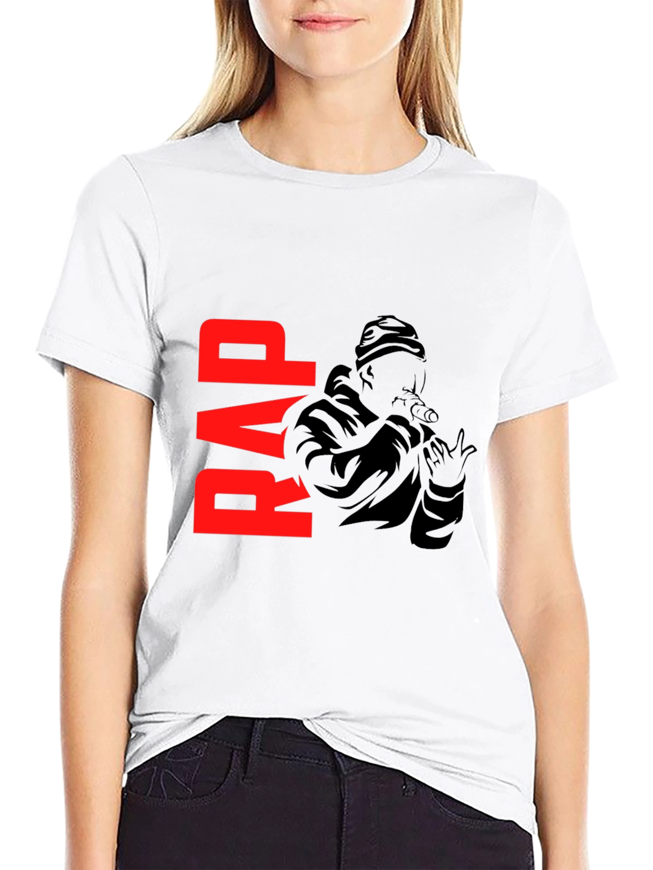 Rap Graphic Black T-Shirt