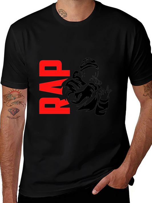 Rap Graphic Black T-Shirt