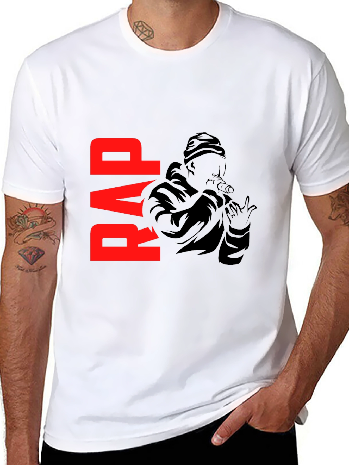 Rap Graphic Black T-Shirt