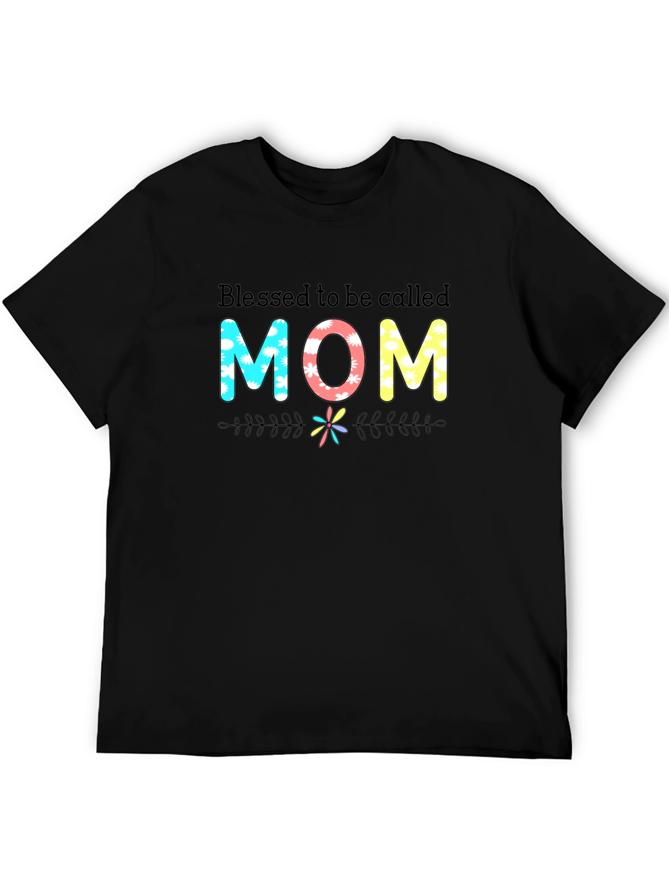 Blessed Mom Graphic Tee - Stylish Unisex Black T-Shirt