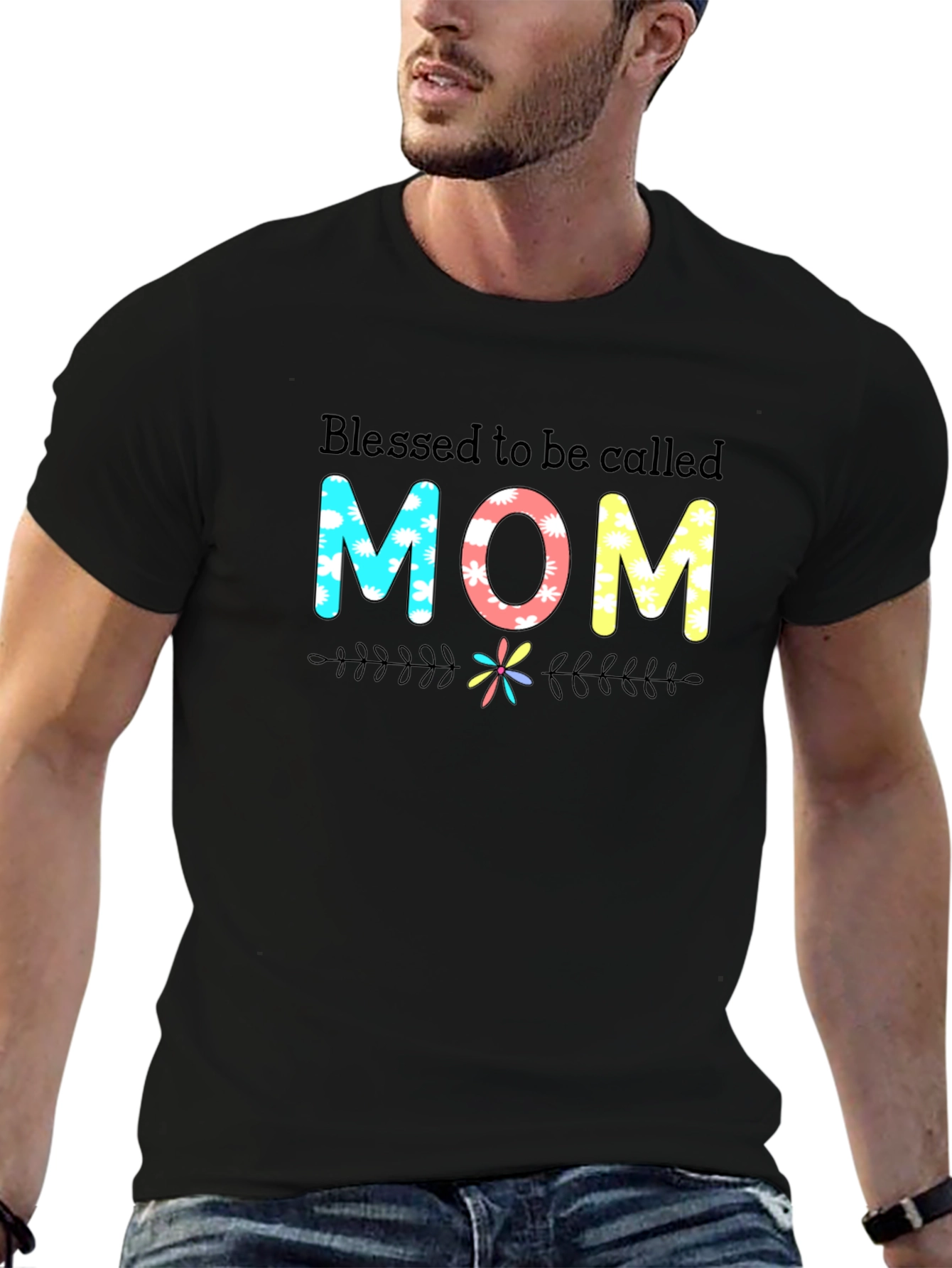 Blessed Mom Graphic Tee - Stylish Unisex Black T-Shirt
