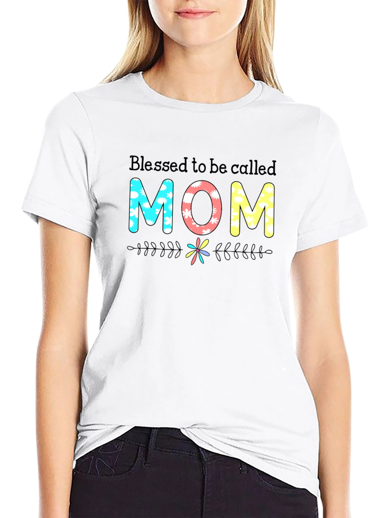 Blessed Mom Graphic Tee - Stylish Unisex Black T-Shirt