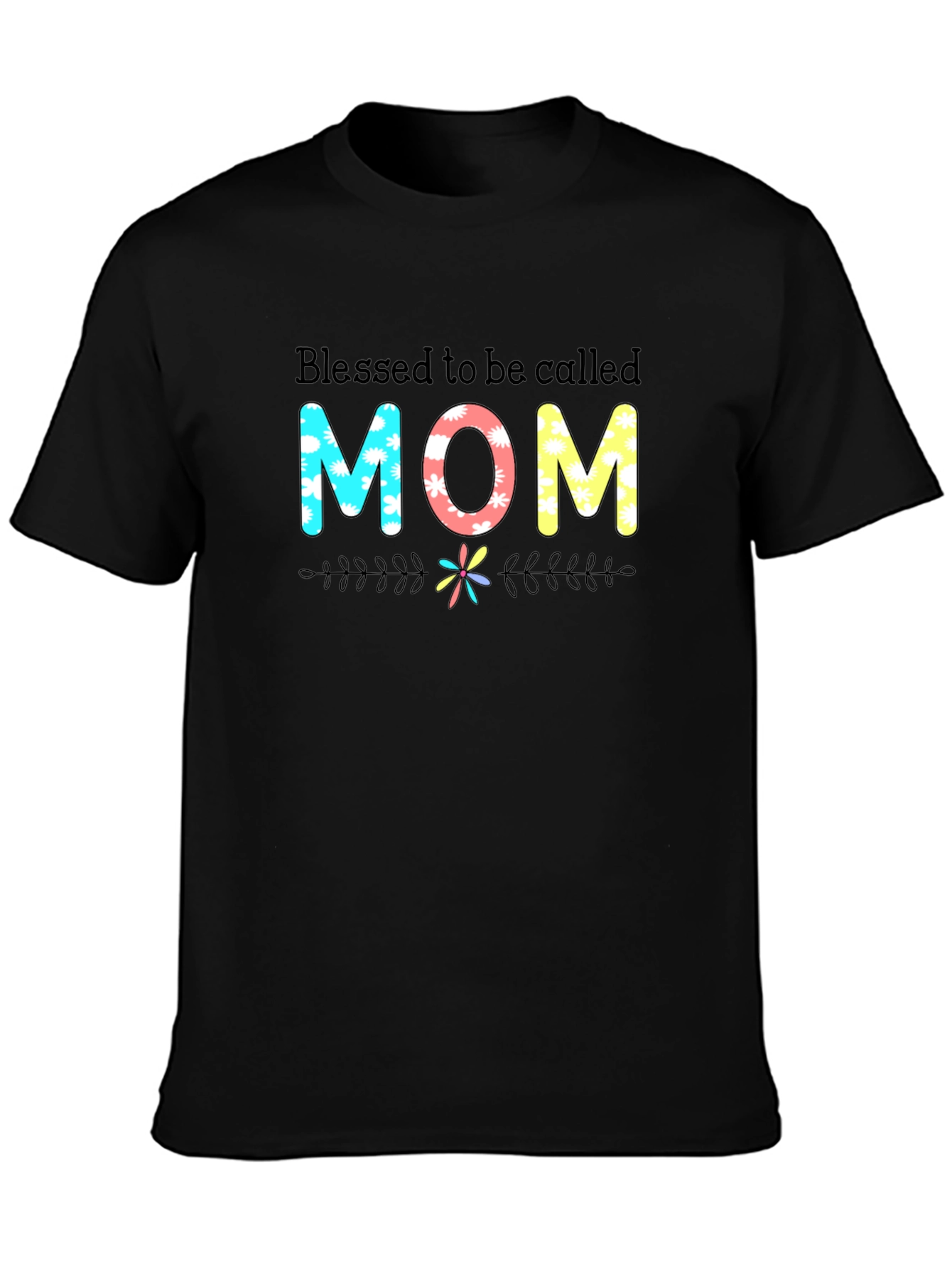 Blessed Mom Graphic Tee - Stylish Unisex Black T-Shirt