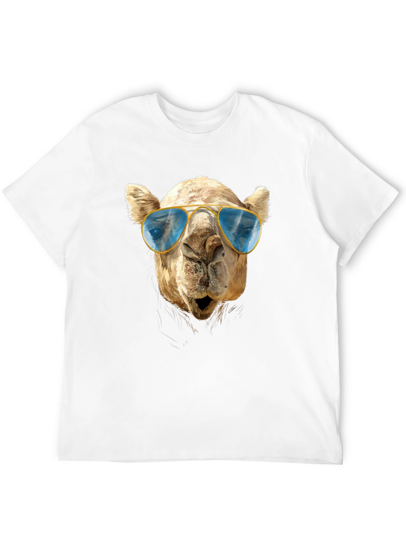 Cool Camel Tee - Sunglasses Graphic Black T-Shirt