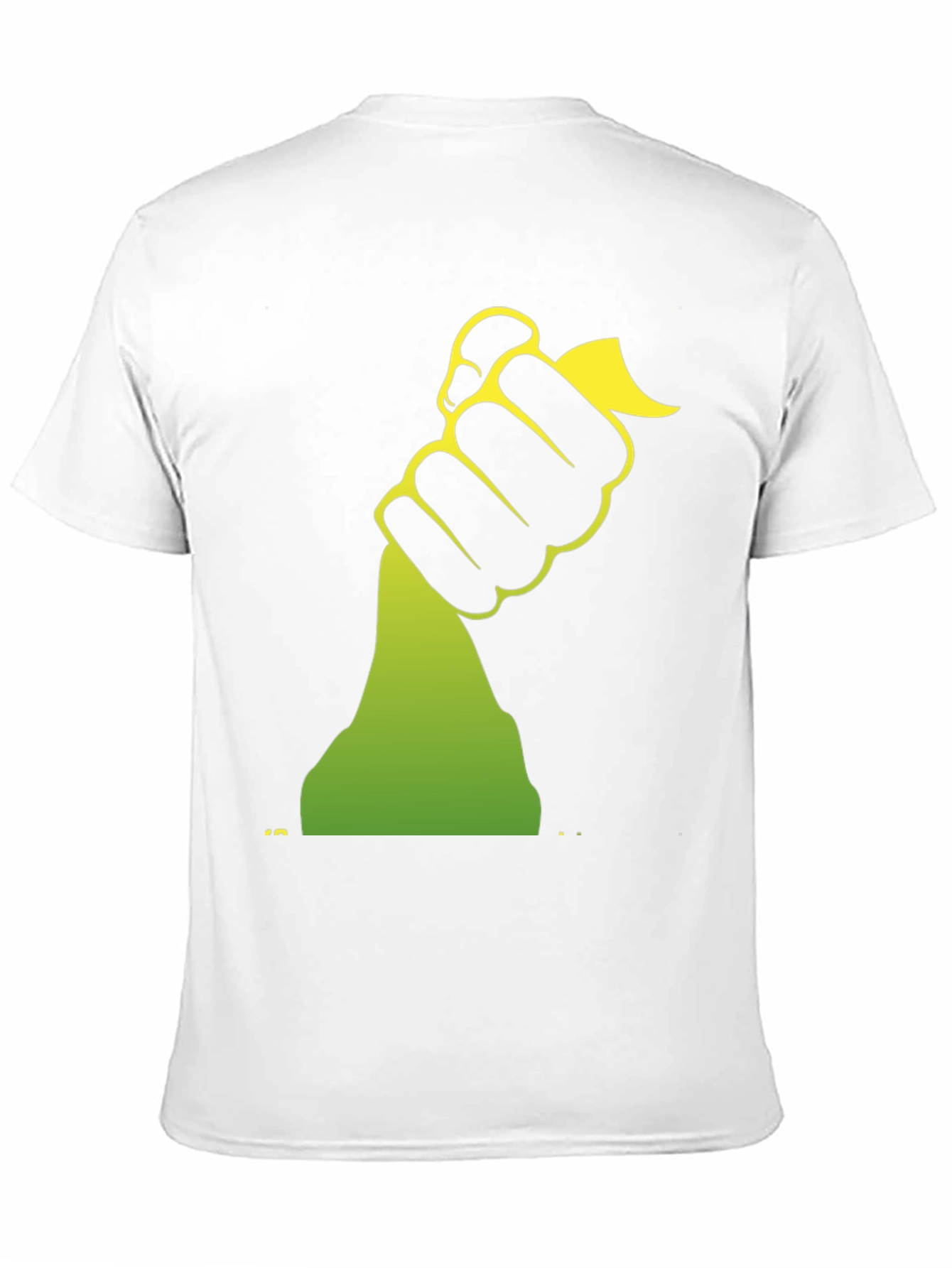 Black Graphic Tee - Hand Holding Green Object