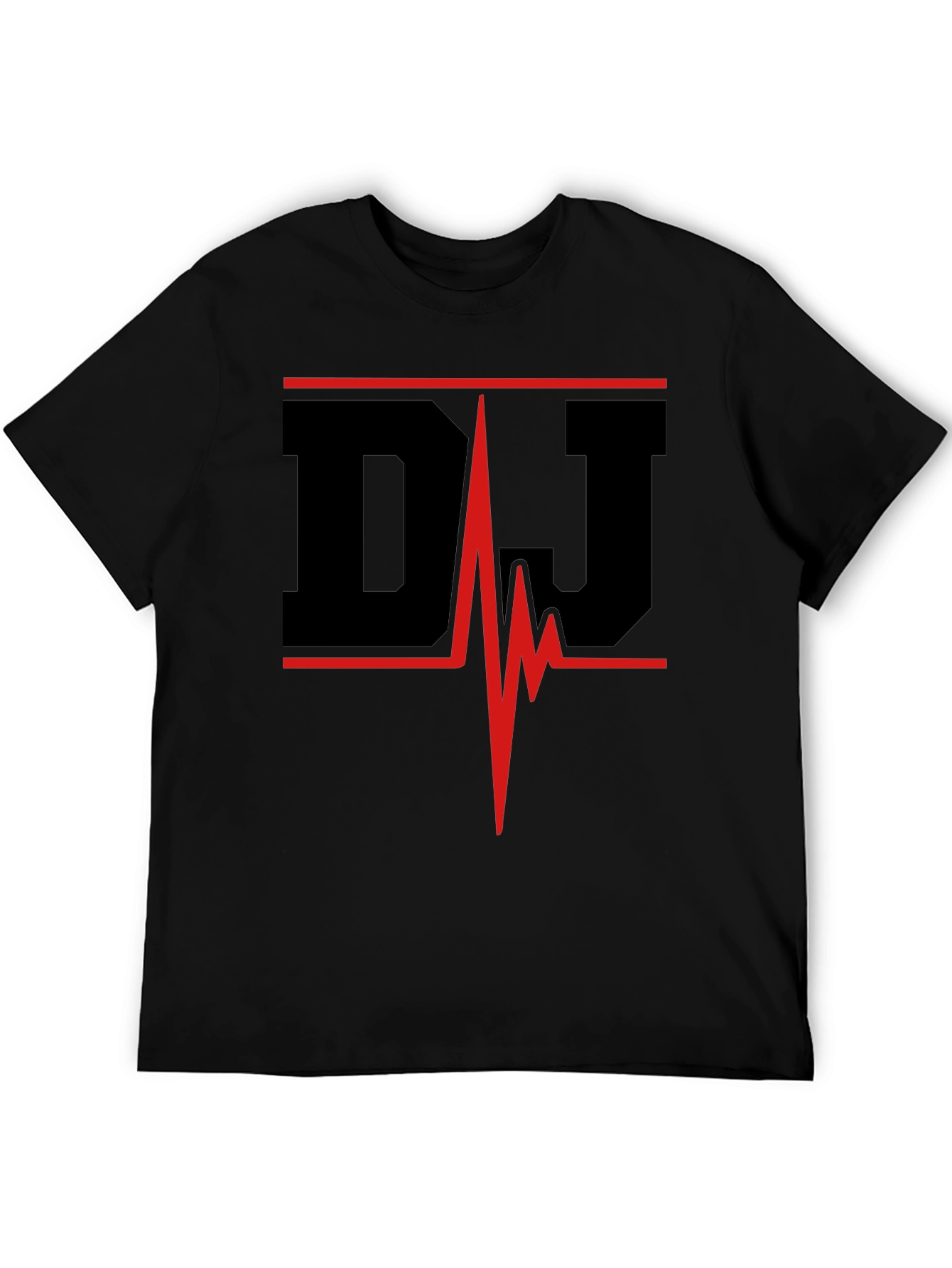DJ Heartbeat Black Graphic Tee