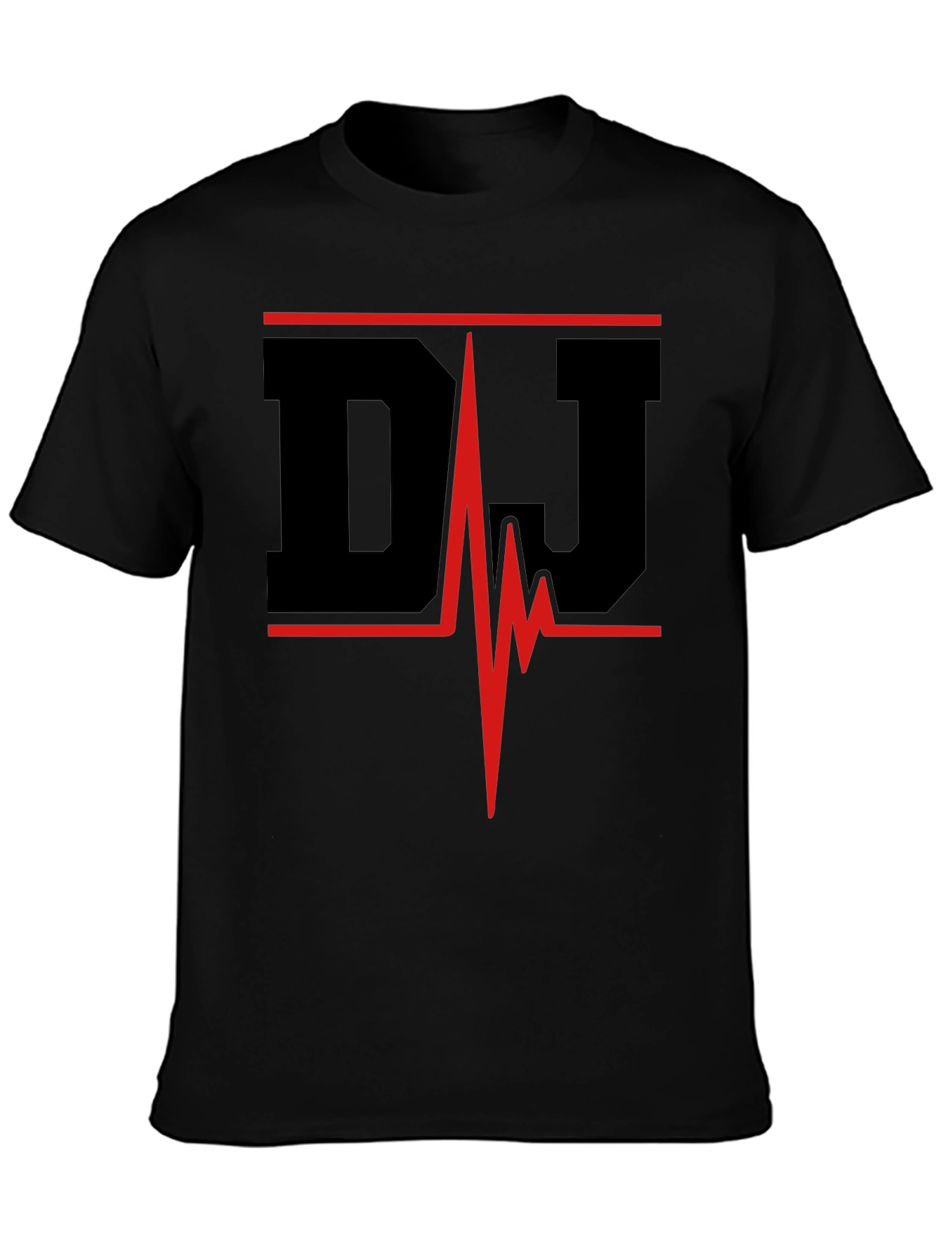 DJ Heartbeat Black Graphic Tee