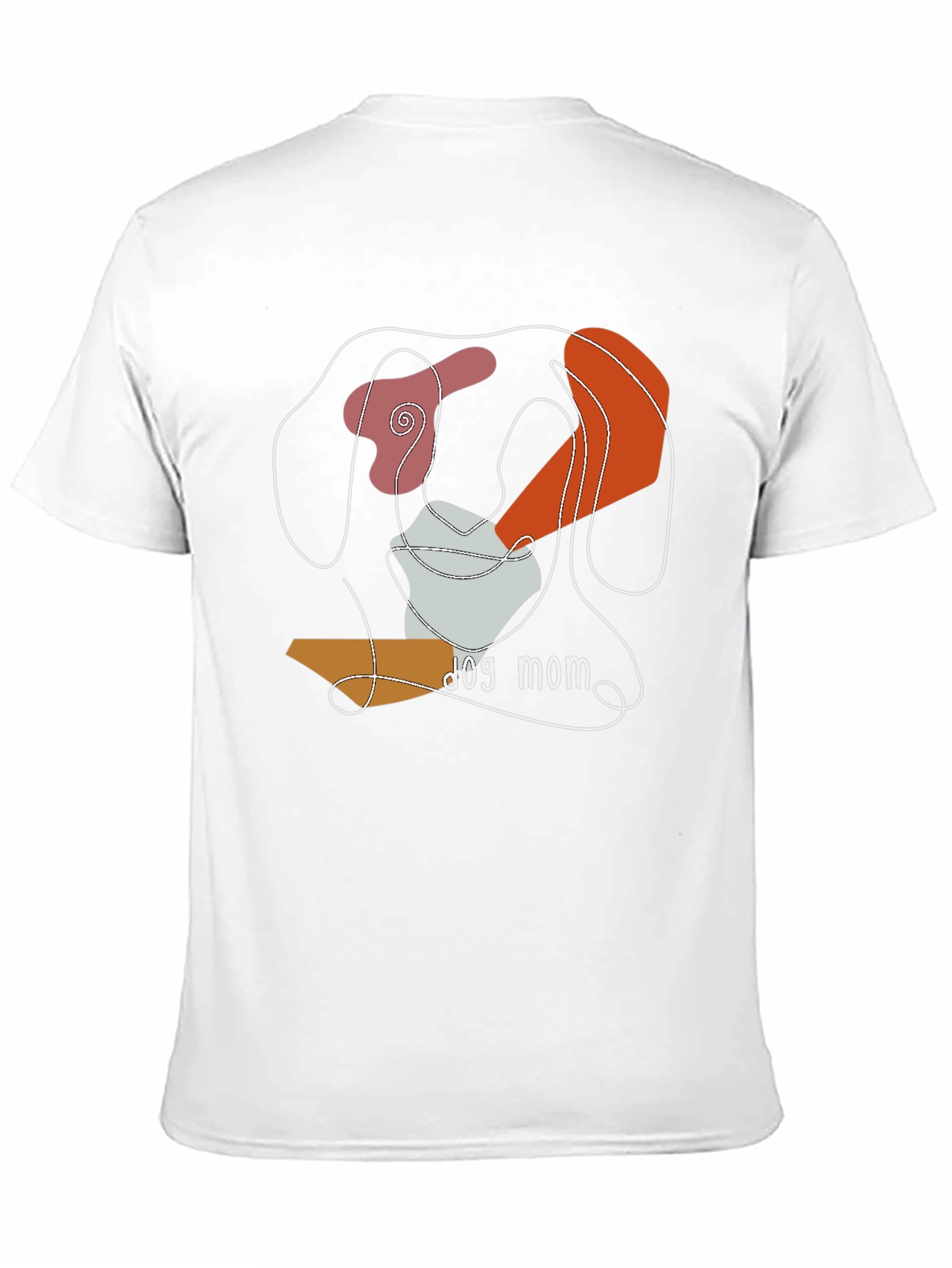 Dog Mom Abstract Graphic Tee - Black