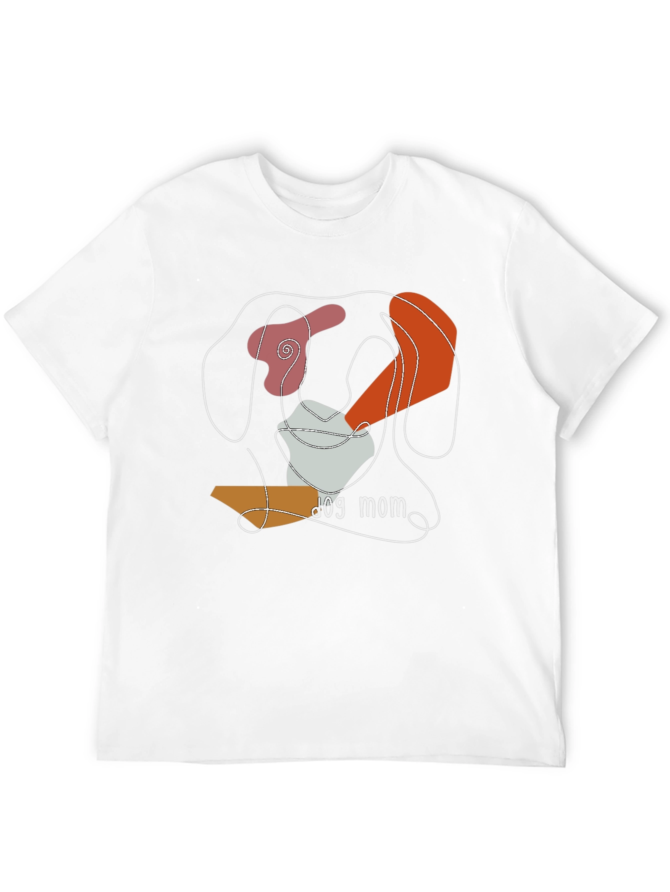 Dog Mom Abstract Graphic Tee - Black