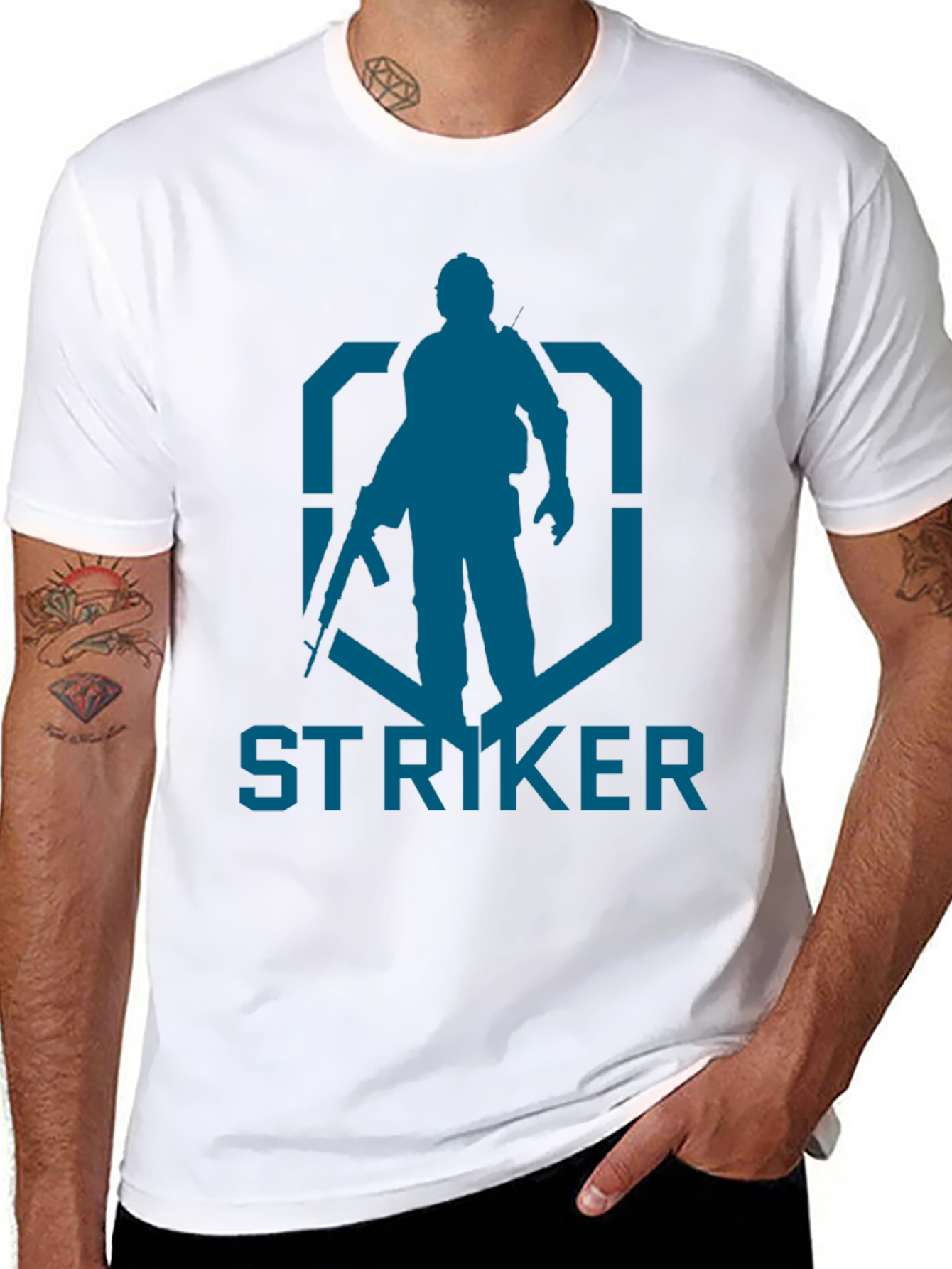 Striker Graphic Tee - Military Style Design