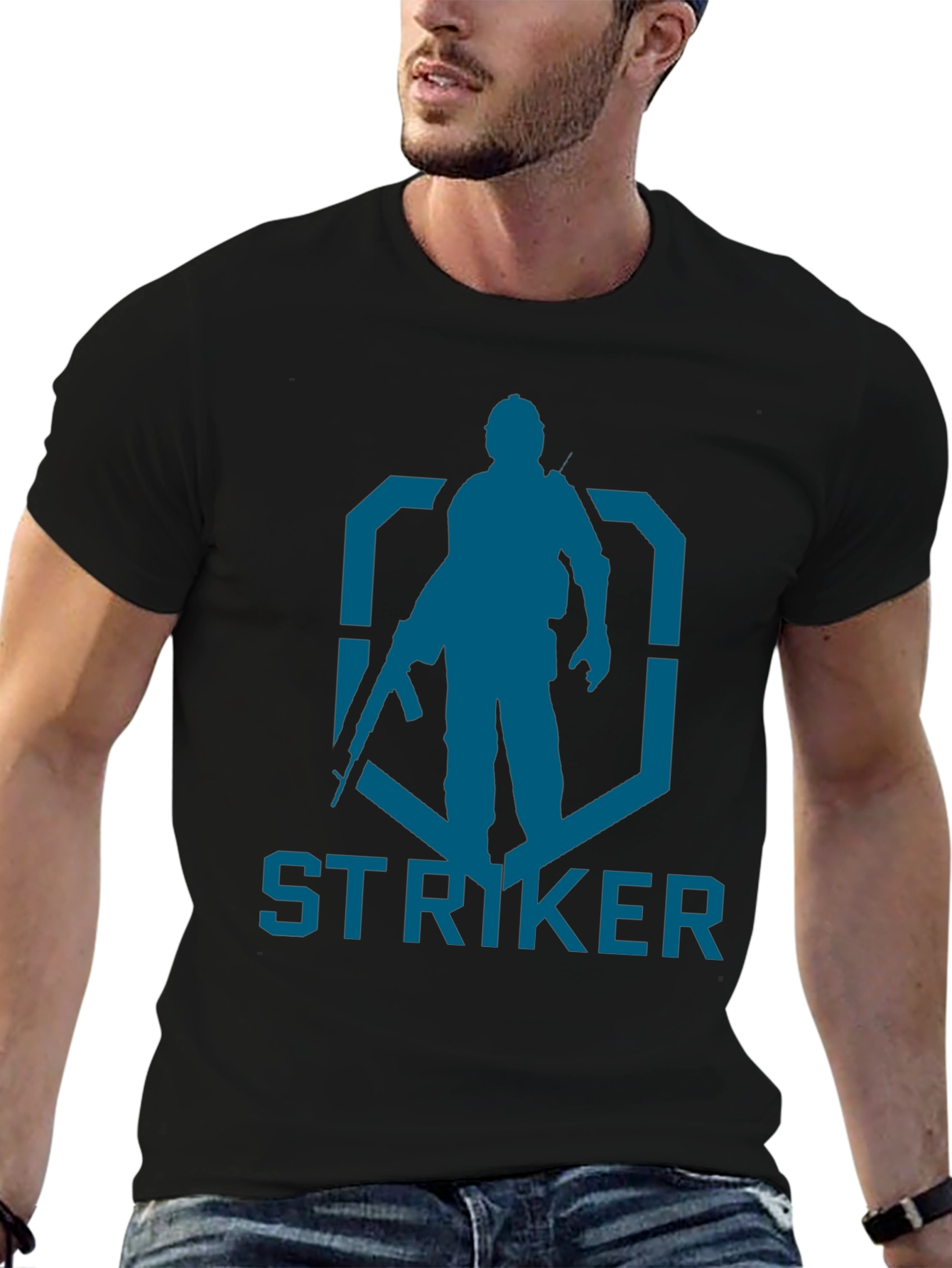 Striker Graphic Tee - Military Style Design