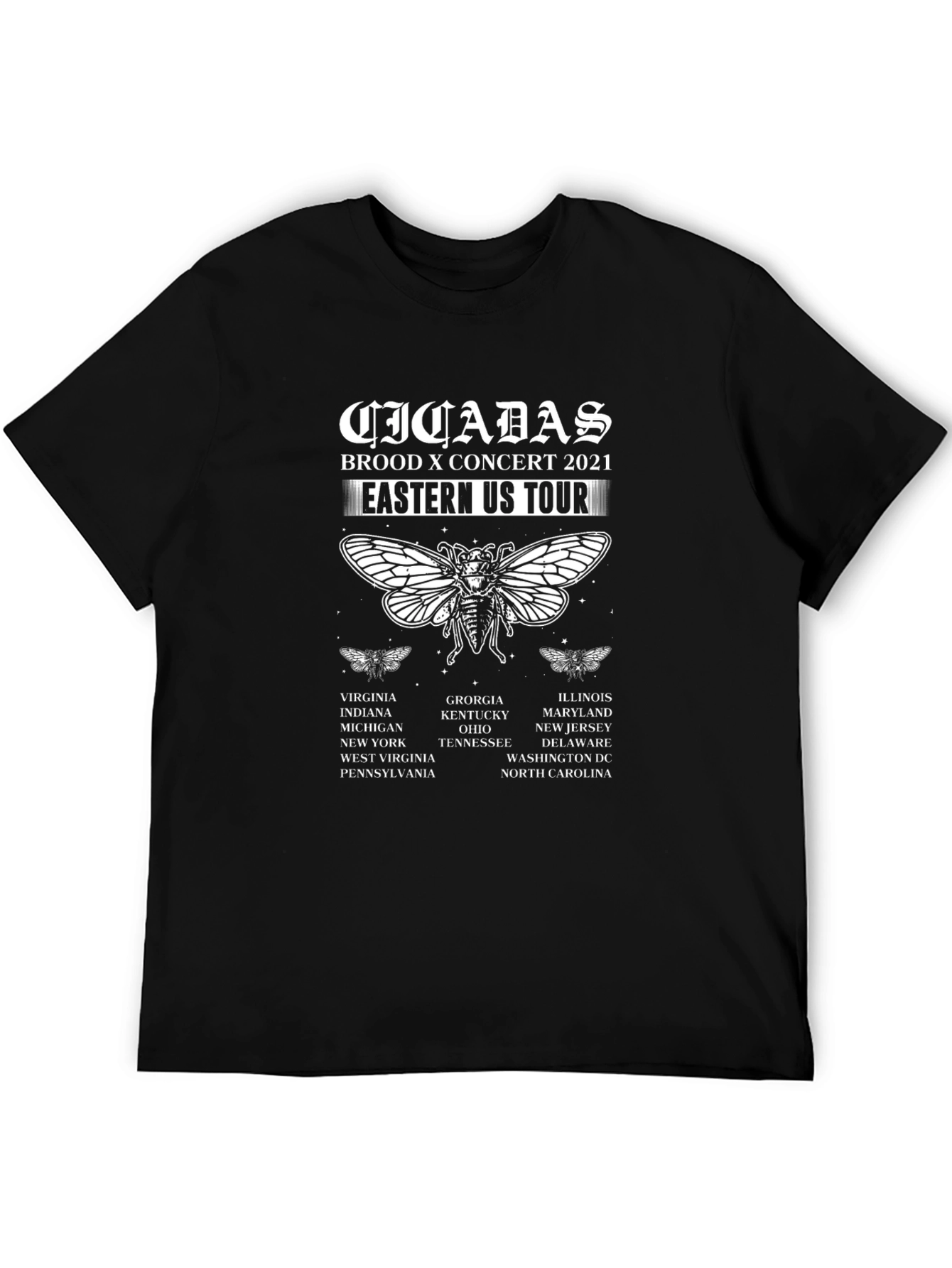 Cicadas Brood X Concert 2021 Tour T-Shirt