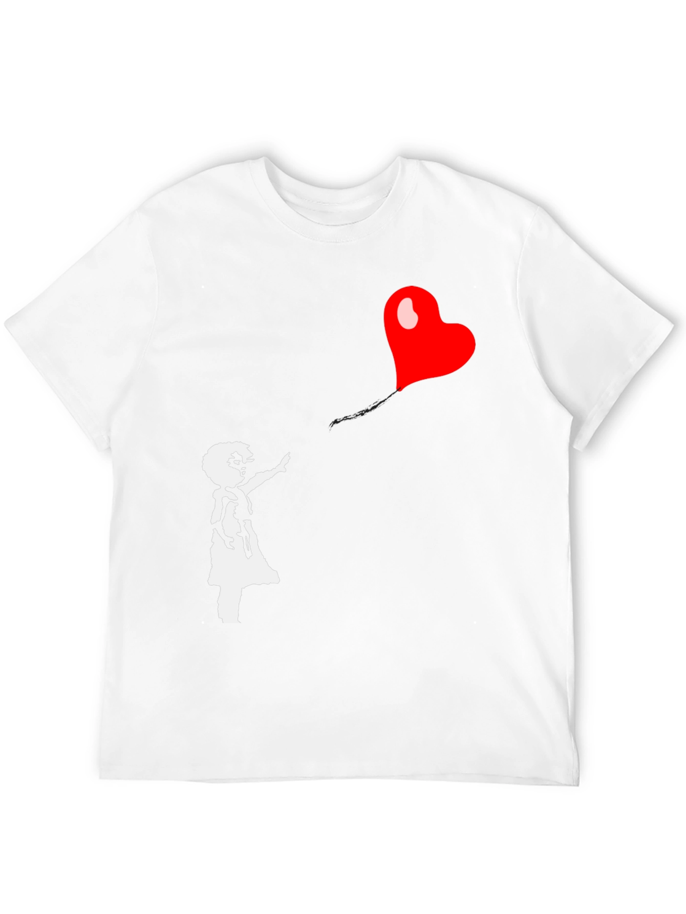 Banksy Girl with Heart Balloon Graphic Tee