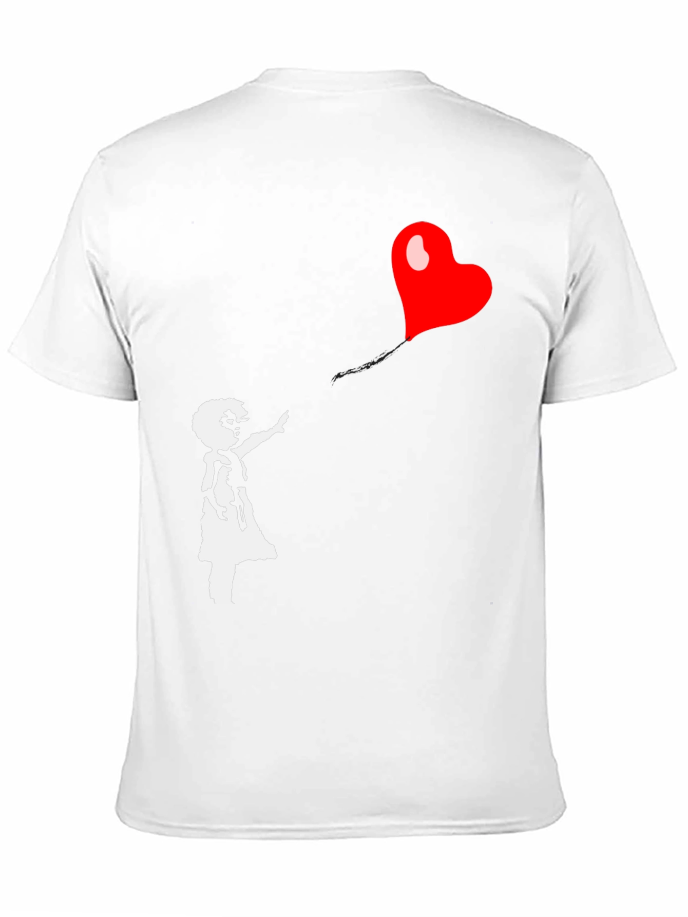 Banksy Girl with Heart Balloon Graphic Tee