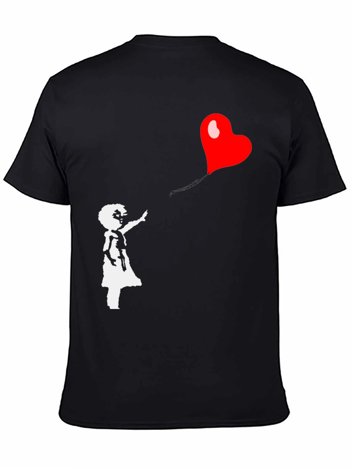 Banksy Girl with Heart Balloon Graphic Tee