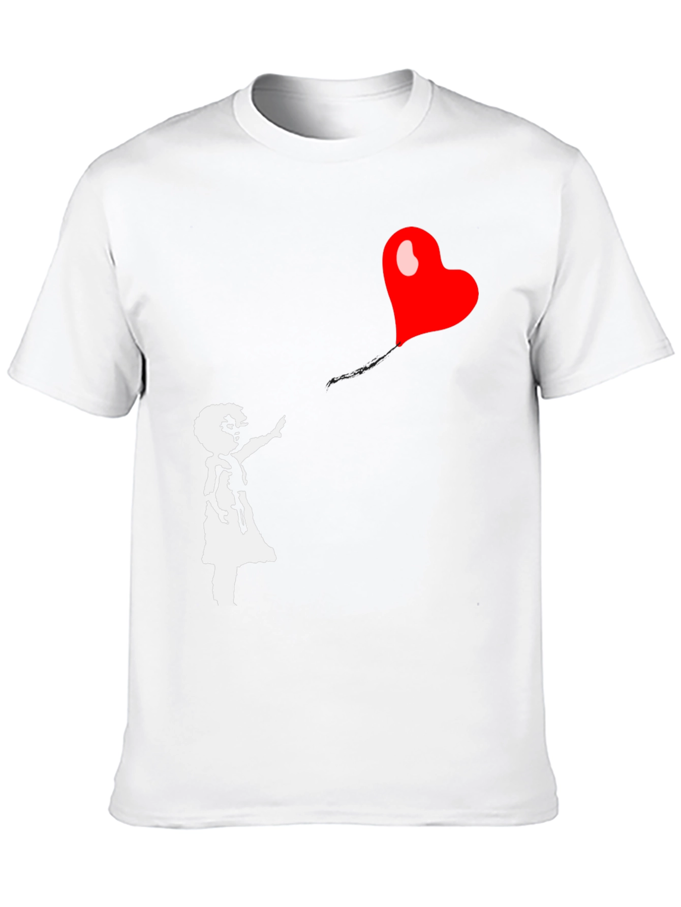 Banksy Girl with Heart Balloon Graphic Tee