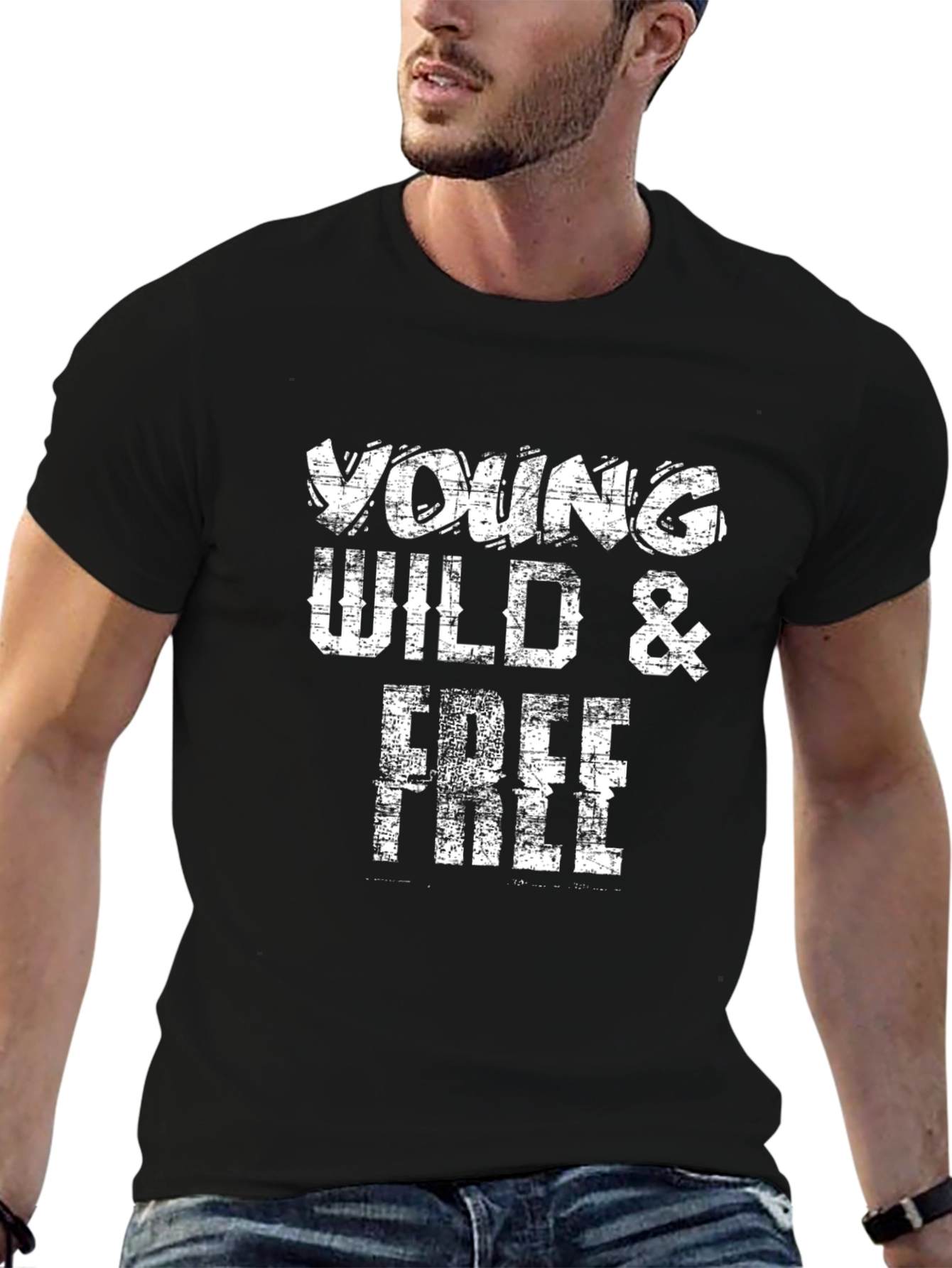Young Wild & Free Graphic Tee - Black