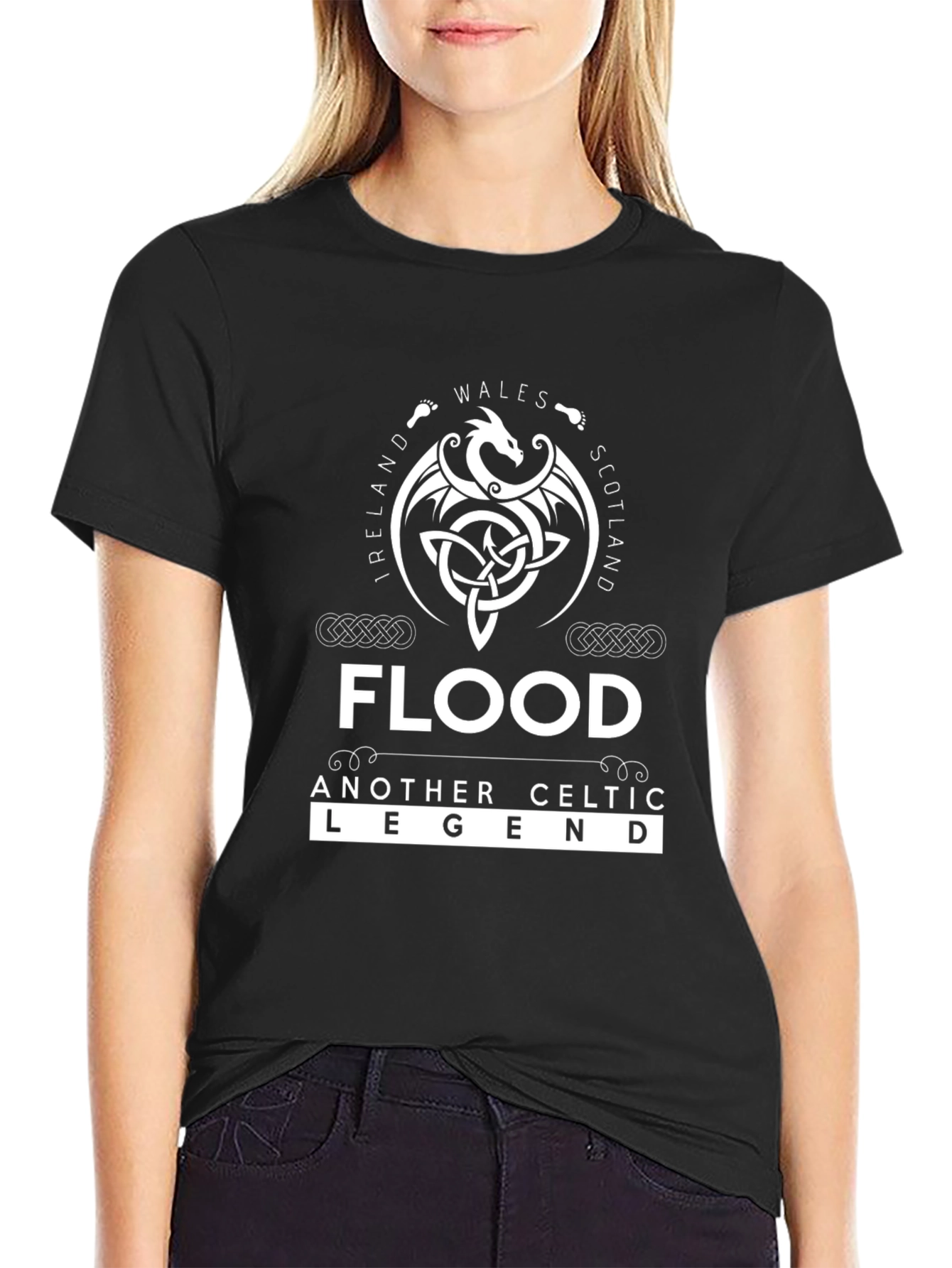 Flood Celtic Legend Black T-Shirt