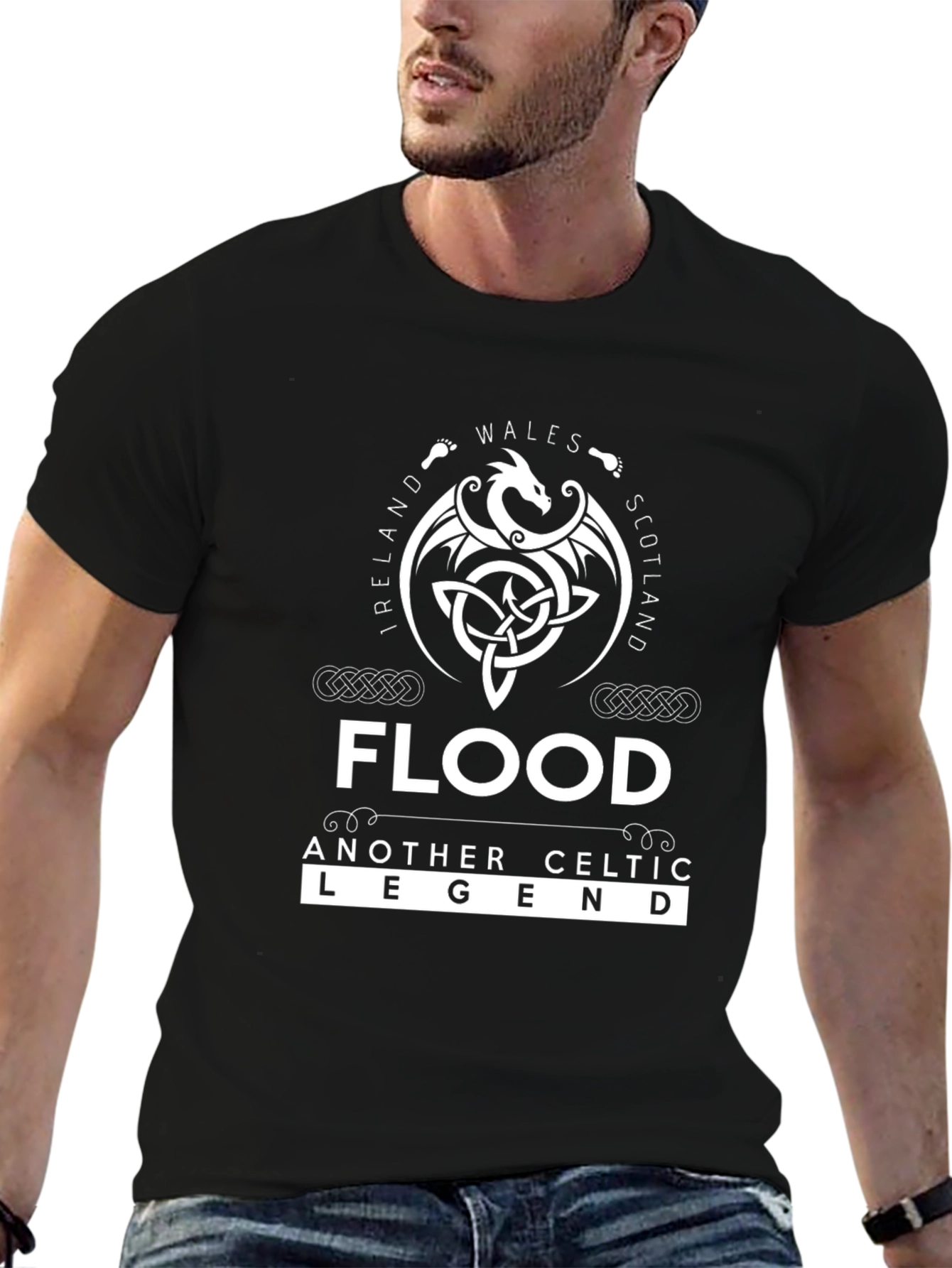 Flood Celtic Legend Black T-Shirt