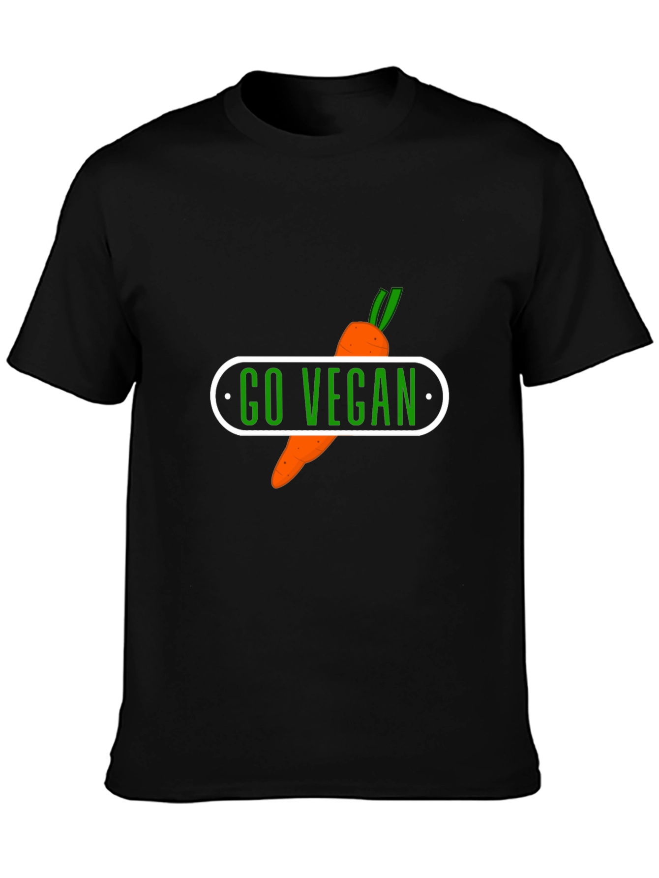 Go Vegan Carrot Graphic T-Shirt
