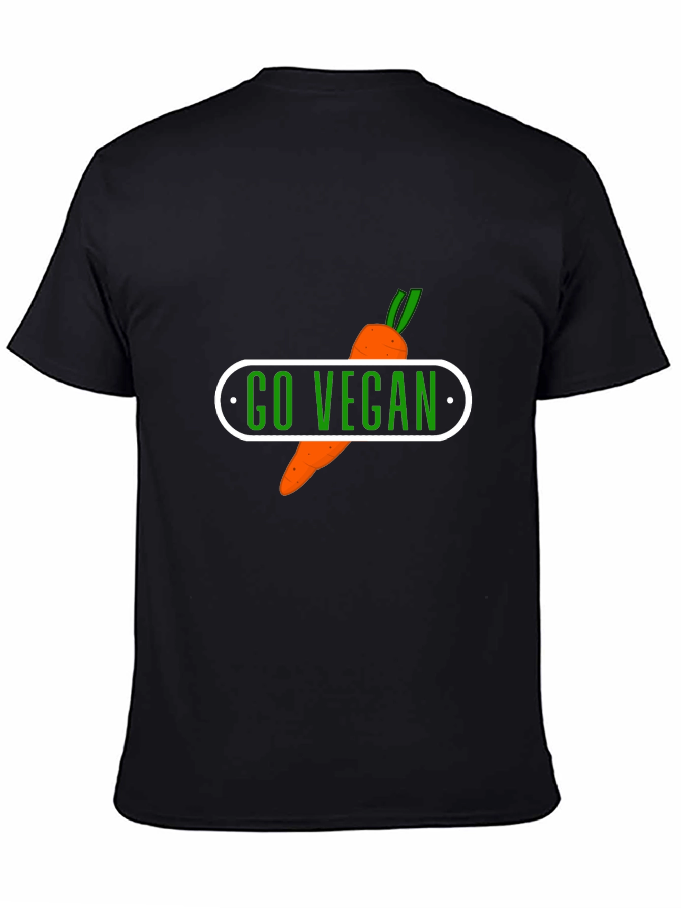 Go Vegan Carrot Graphic T-Shirt