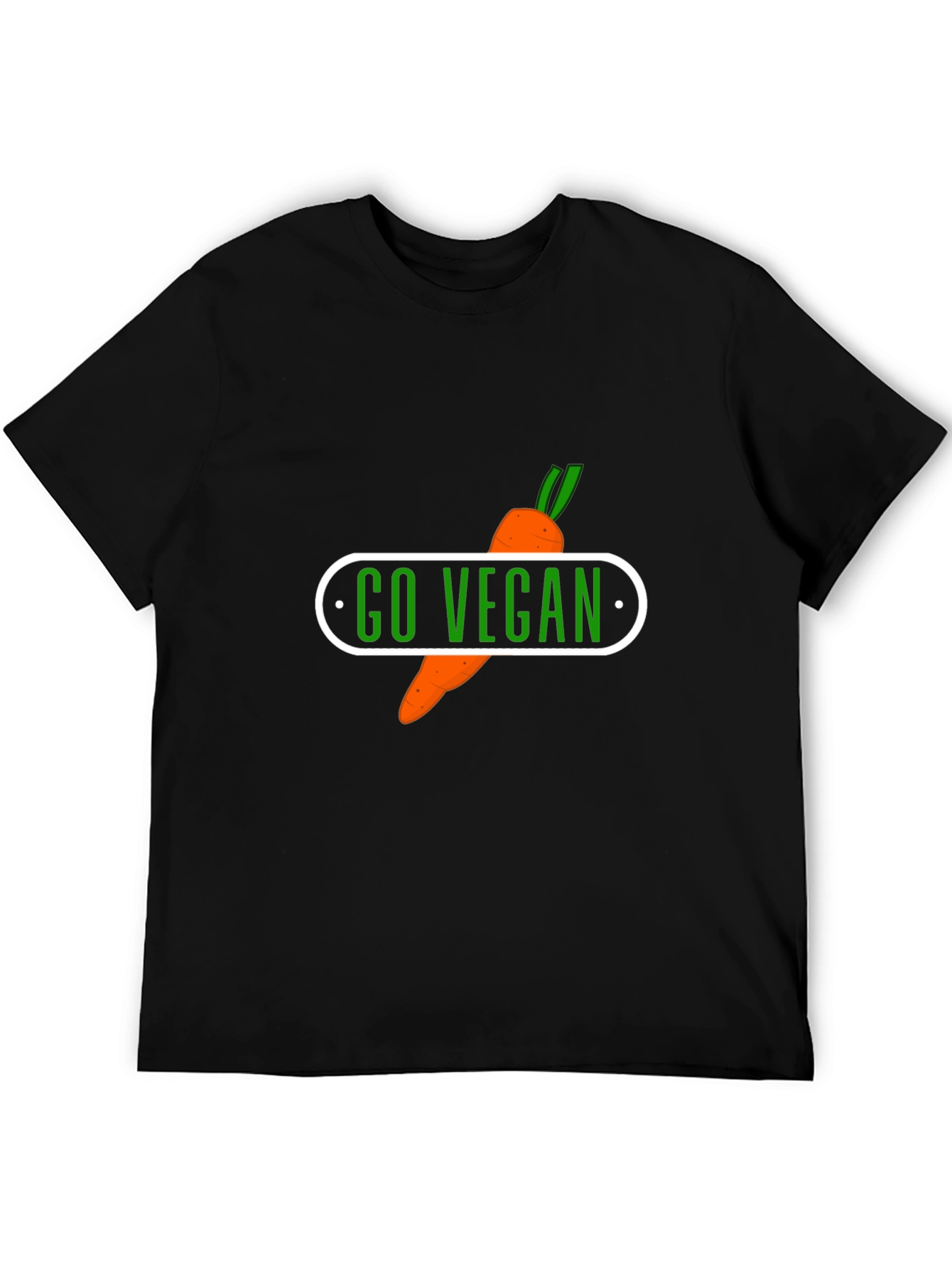 Go Vegan Carrot Graphic T-Shirt
