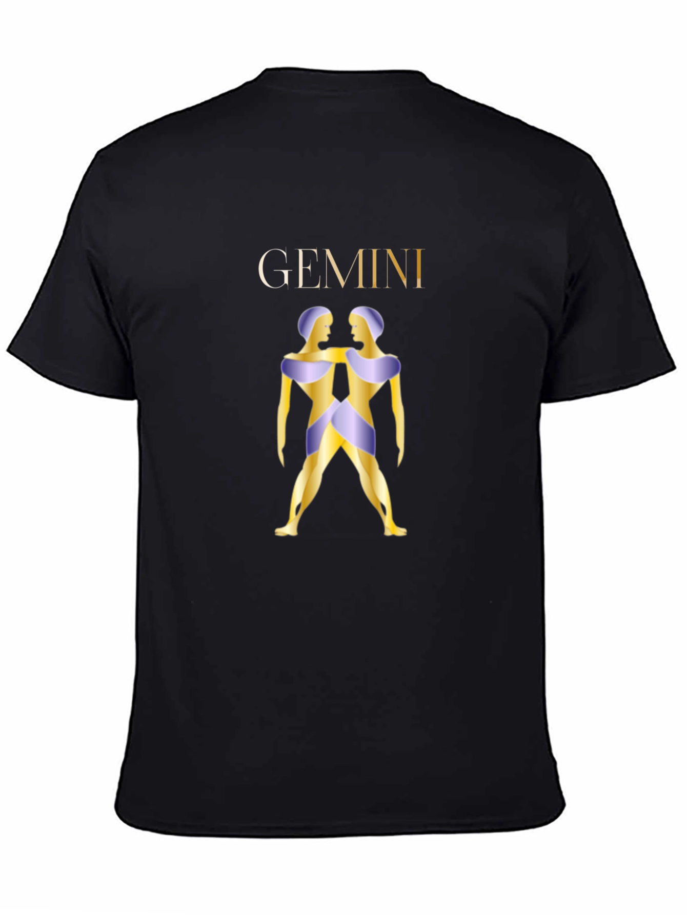 Gemini Zodiac Graphic Tee - Stylish Black T-Shirt