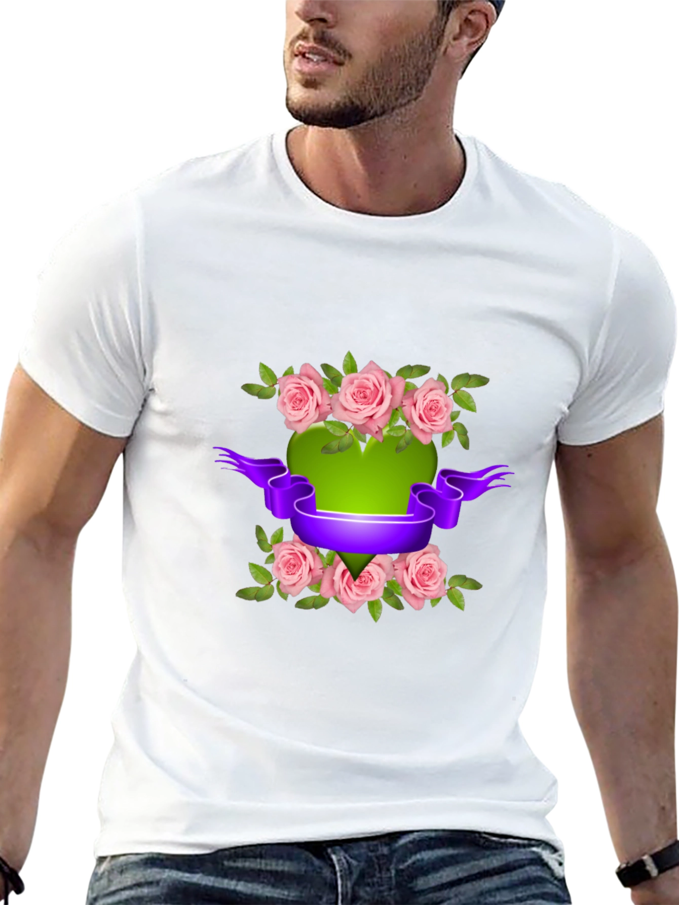 Floral Heart T-Shirt - Stylish Design