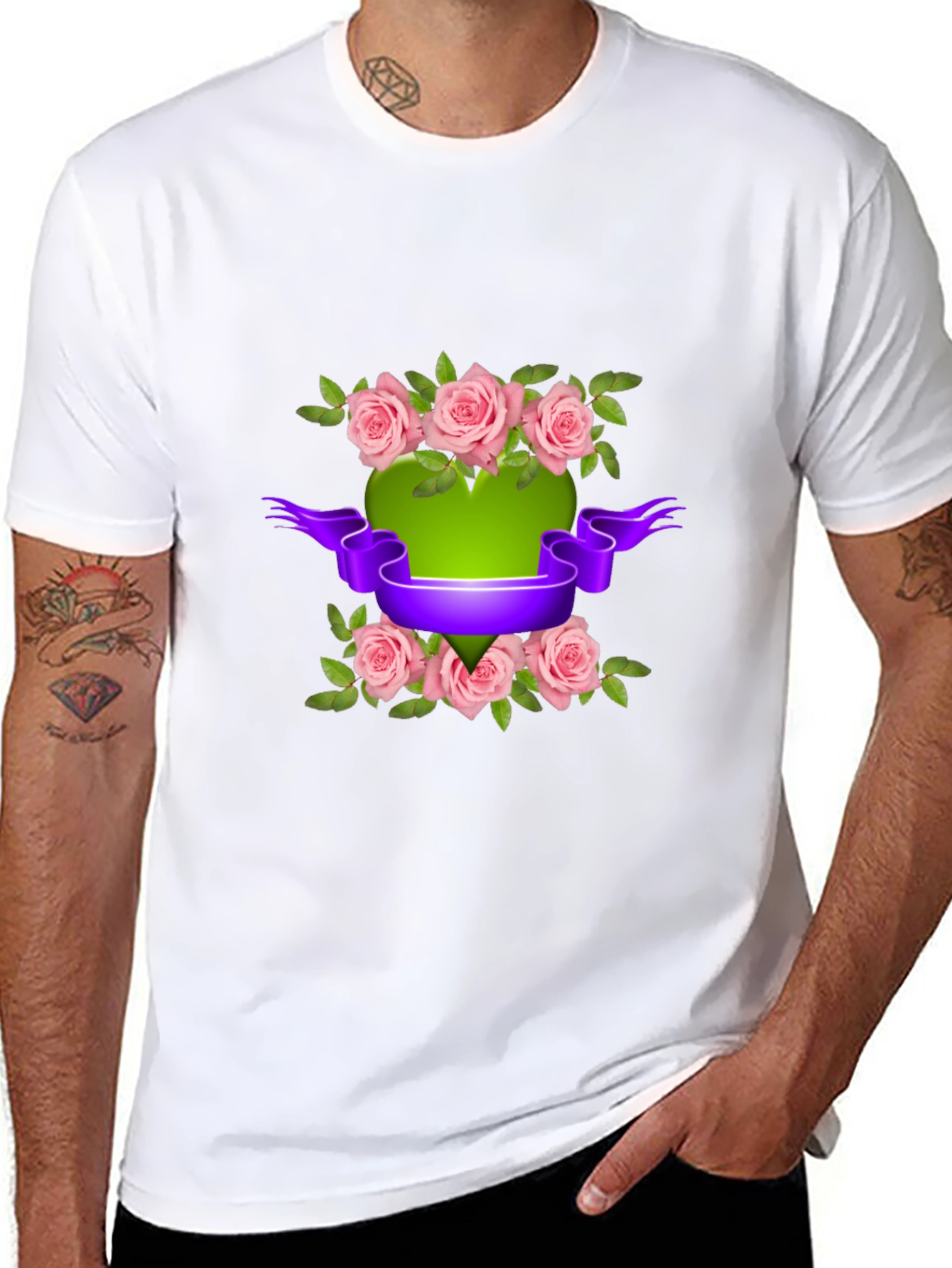 Floral Heart T-Shirt - Stylish Design